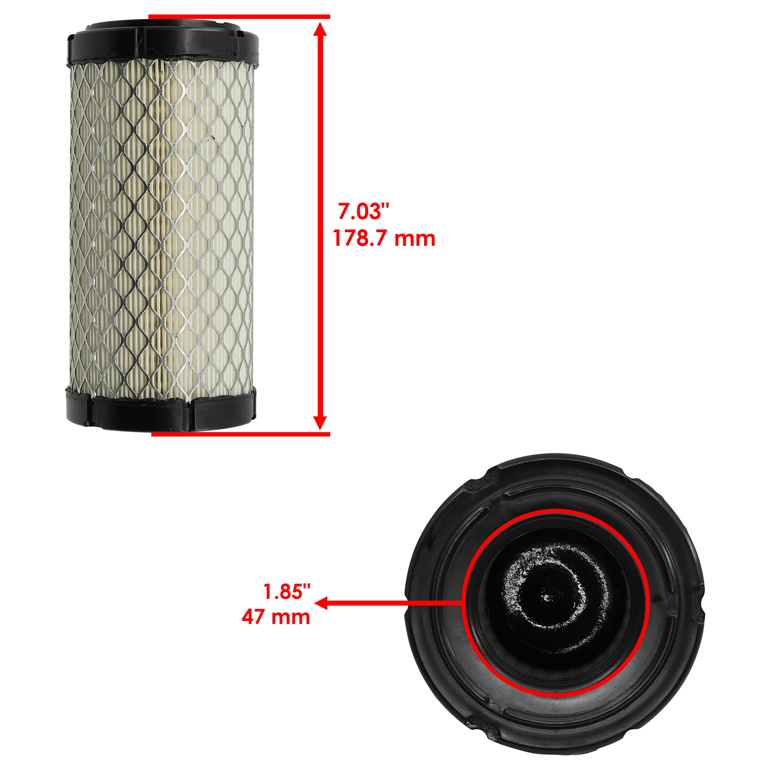 Caltric Air Filter Compatible With Kawasaki Mule Mule Pro-Fxt Kaf820 2015-2020 / Eps Le Camo 2015-2017