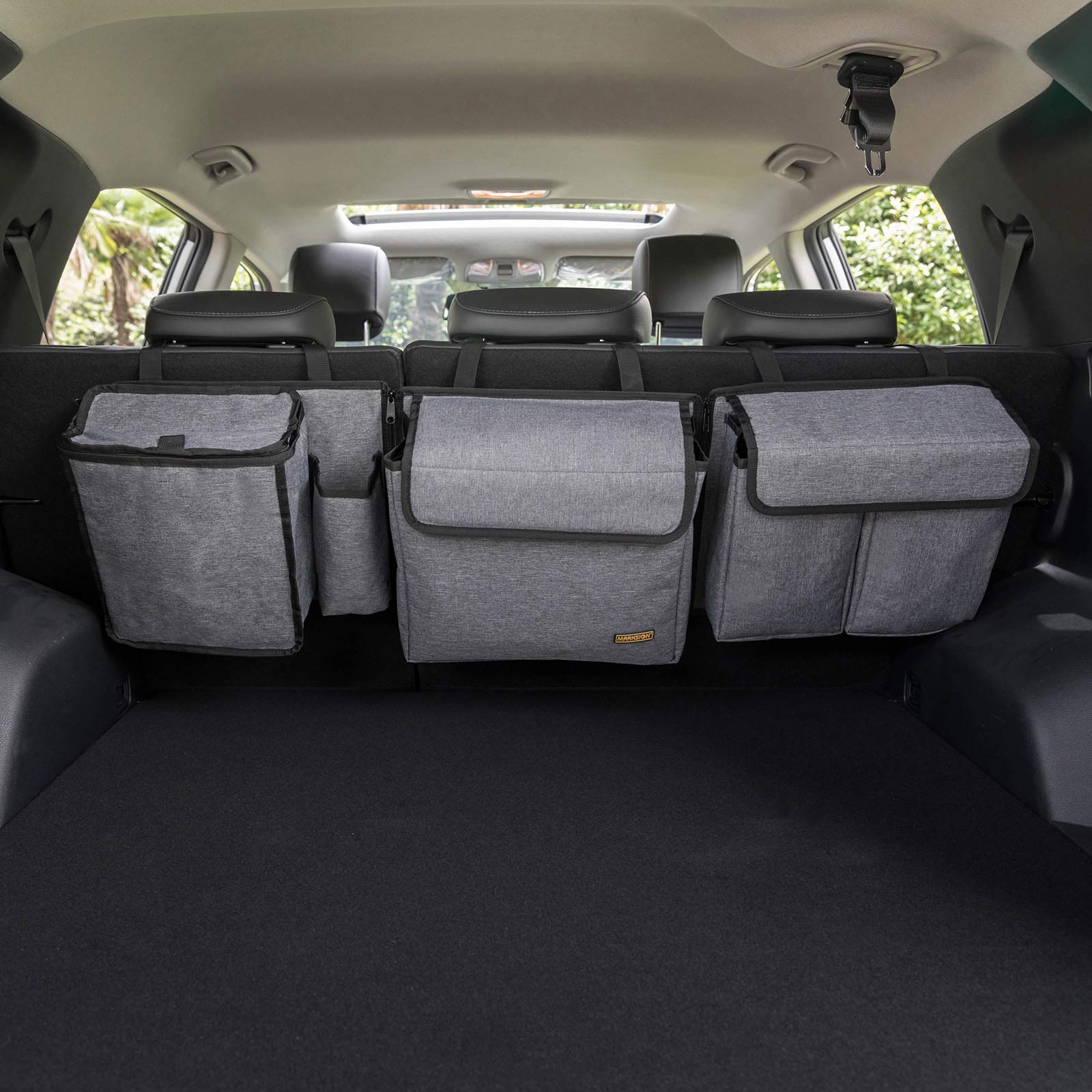 Marksign Deluxe Trunk And Backseat Organizer For Medium Or Large Size Suvs & Rvs, Detachable Storage Modules With Built-In Coole