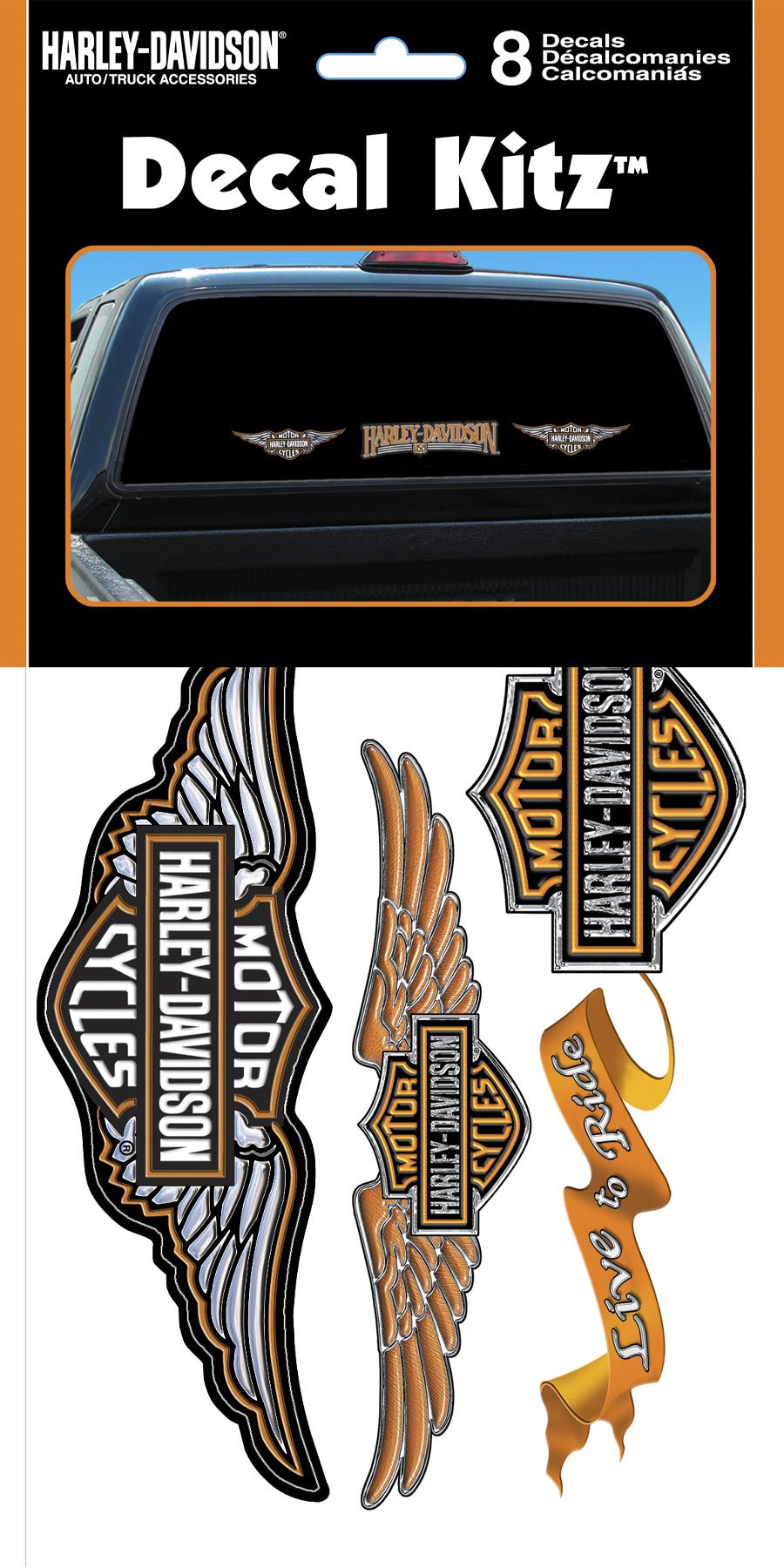 Chroma Graphics 3900 Harley-Davidson Vinyl Decal Kit -8Piece