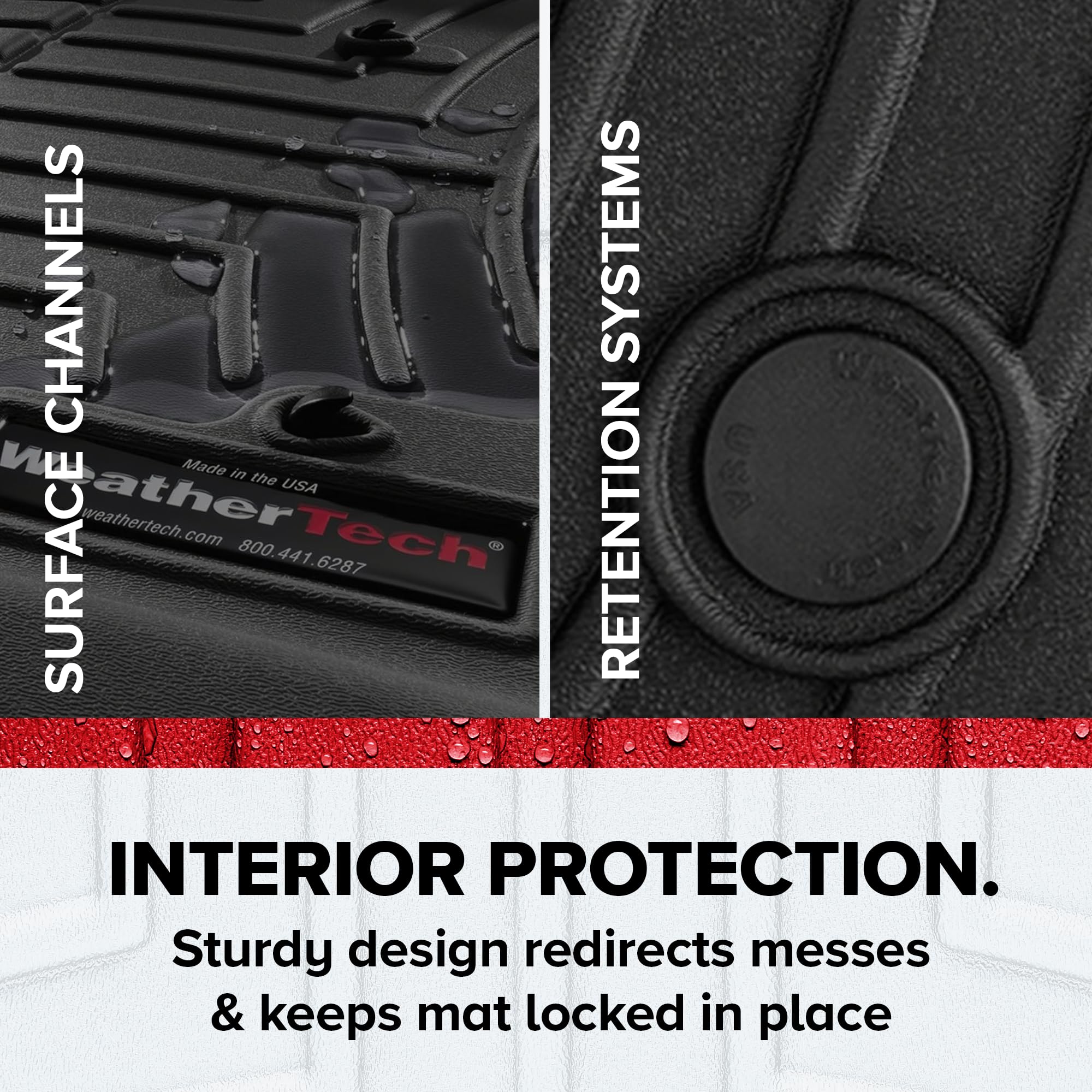 WeatherTech Custom Fit FloorLiners for Escalade, Tahoe, Yukon - 2nd Row (450032), Tan