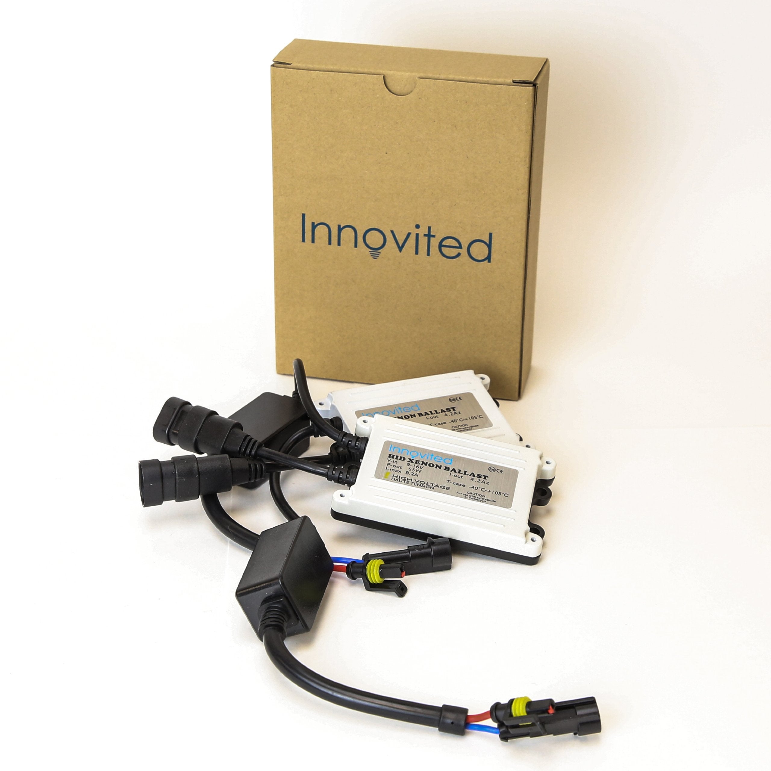 Innovited H13 9008 8000K (W/High Halogen) Hid Xenon Bulb Bundle With 55W Inoac Slim Ballast (Lighting Blue)