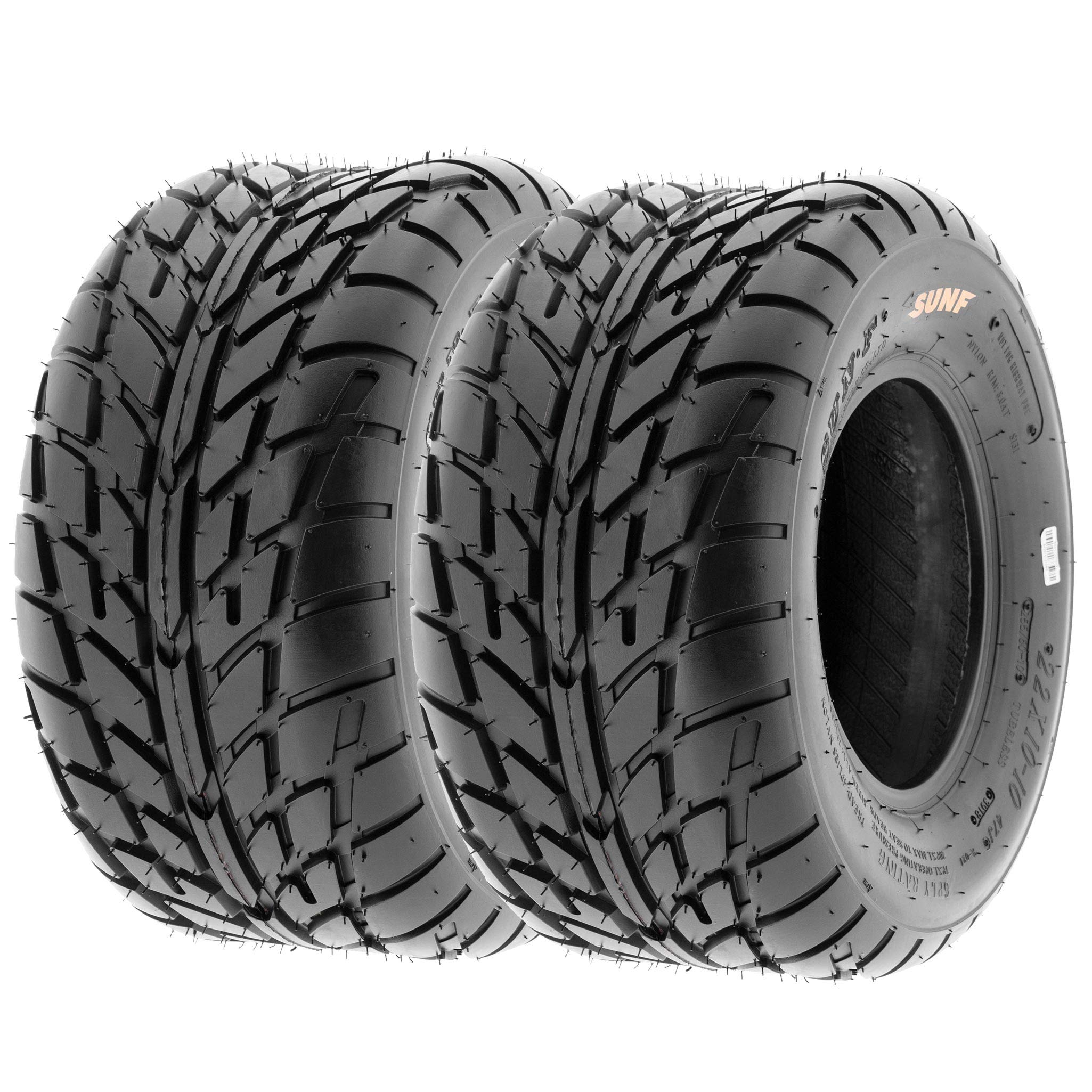 Set Of 4 Sunf A021 Tt Sport Atv Utv Flat Track Tires 20X7-8 Front & 20X10-10 Rear, 6 Pr, Tubeless