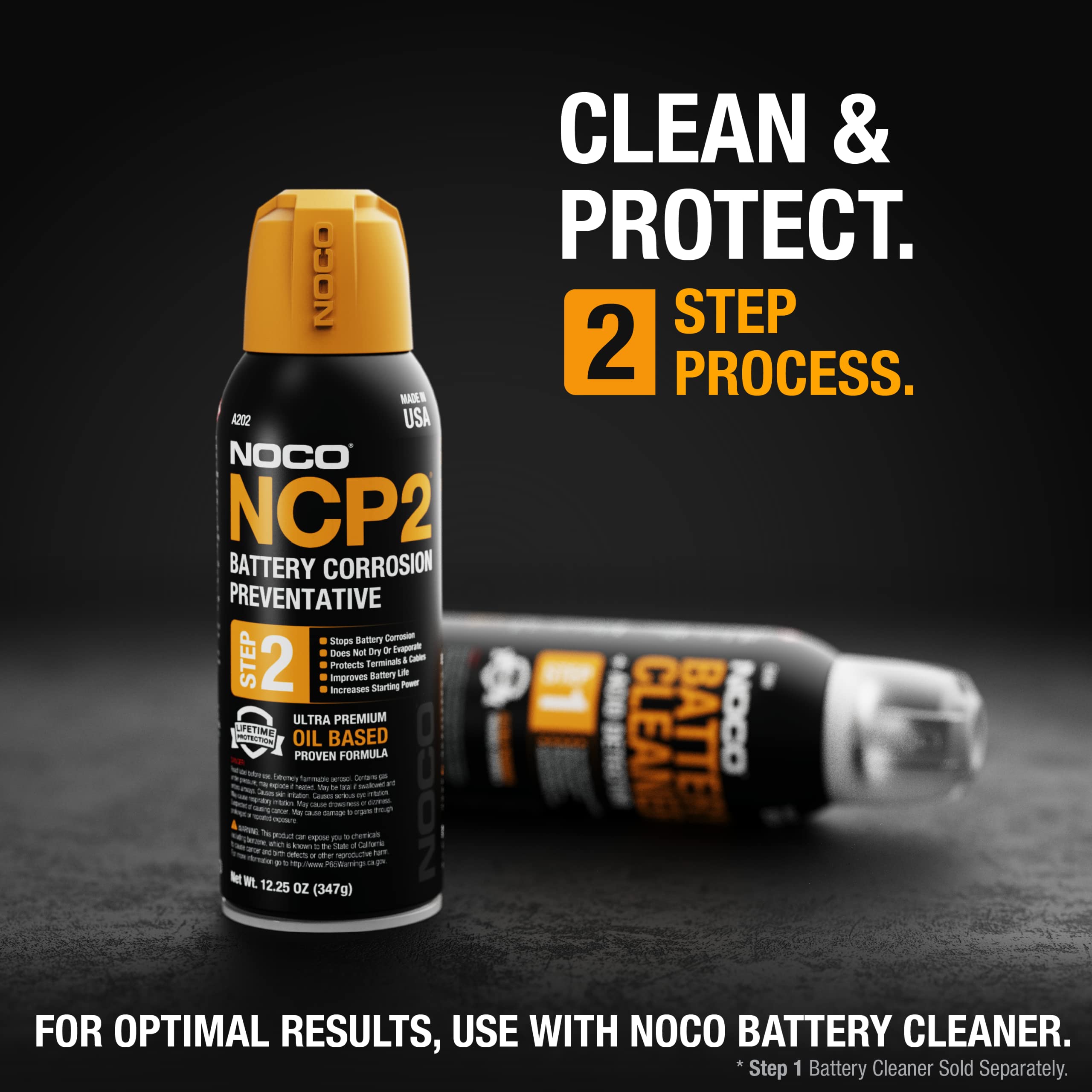 NOCO A202 Oil-Based Battery Corrosion Preventative Spray, 12.25 Oz, Orange, Terminal Protector Grease