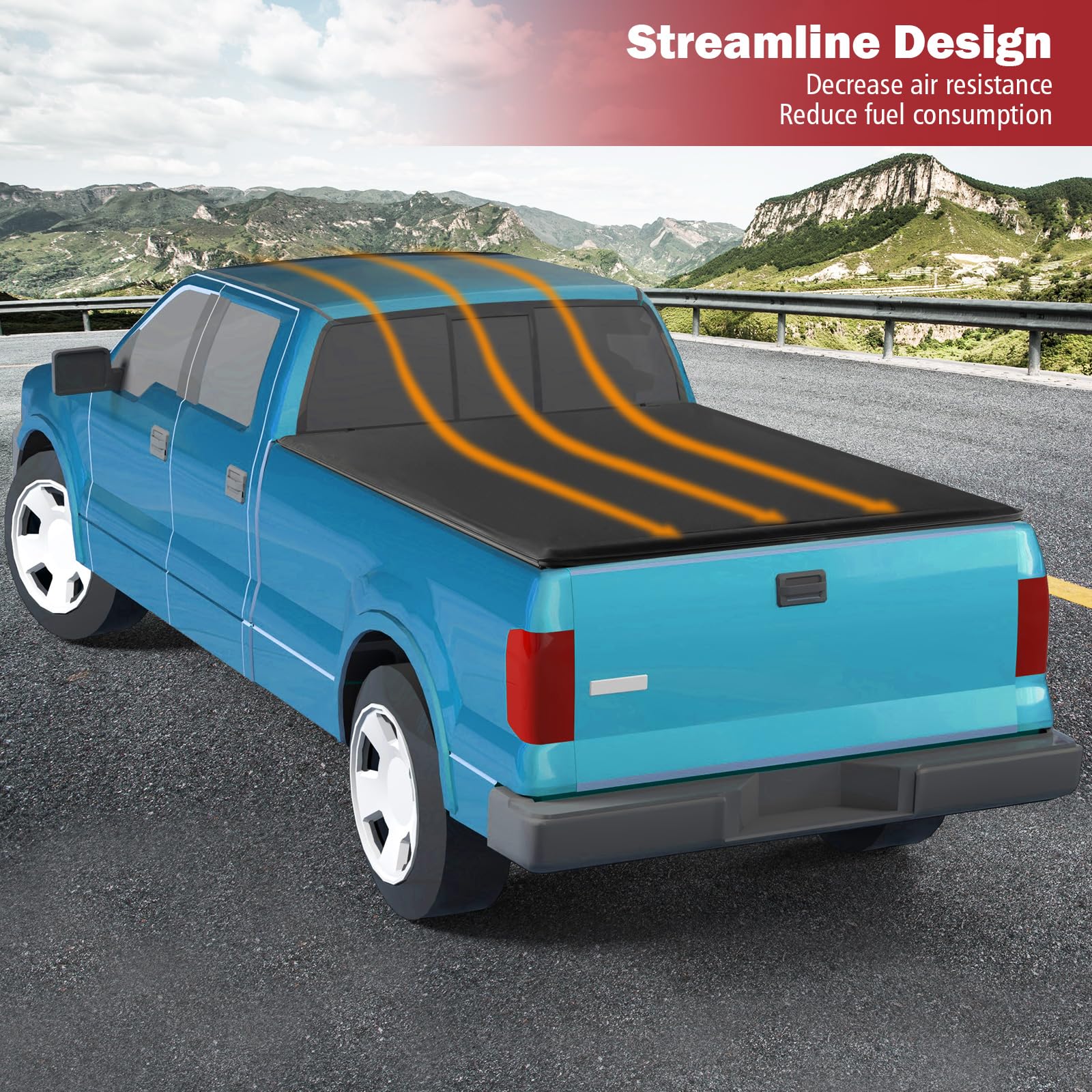 Ironmax Truck Bed Cover, Soft Roll-Up Truck Tonneau Cover Compatible With 2019-2023 Ram 1500 Classic, 2002-2018 Dodge Ram 1500 & 2003-2023 Dodge Ram 2500/3500, Fleetside 6.4 Feet Bed