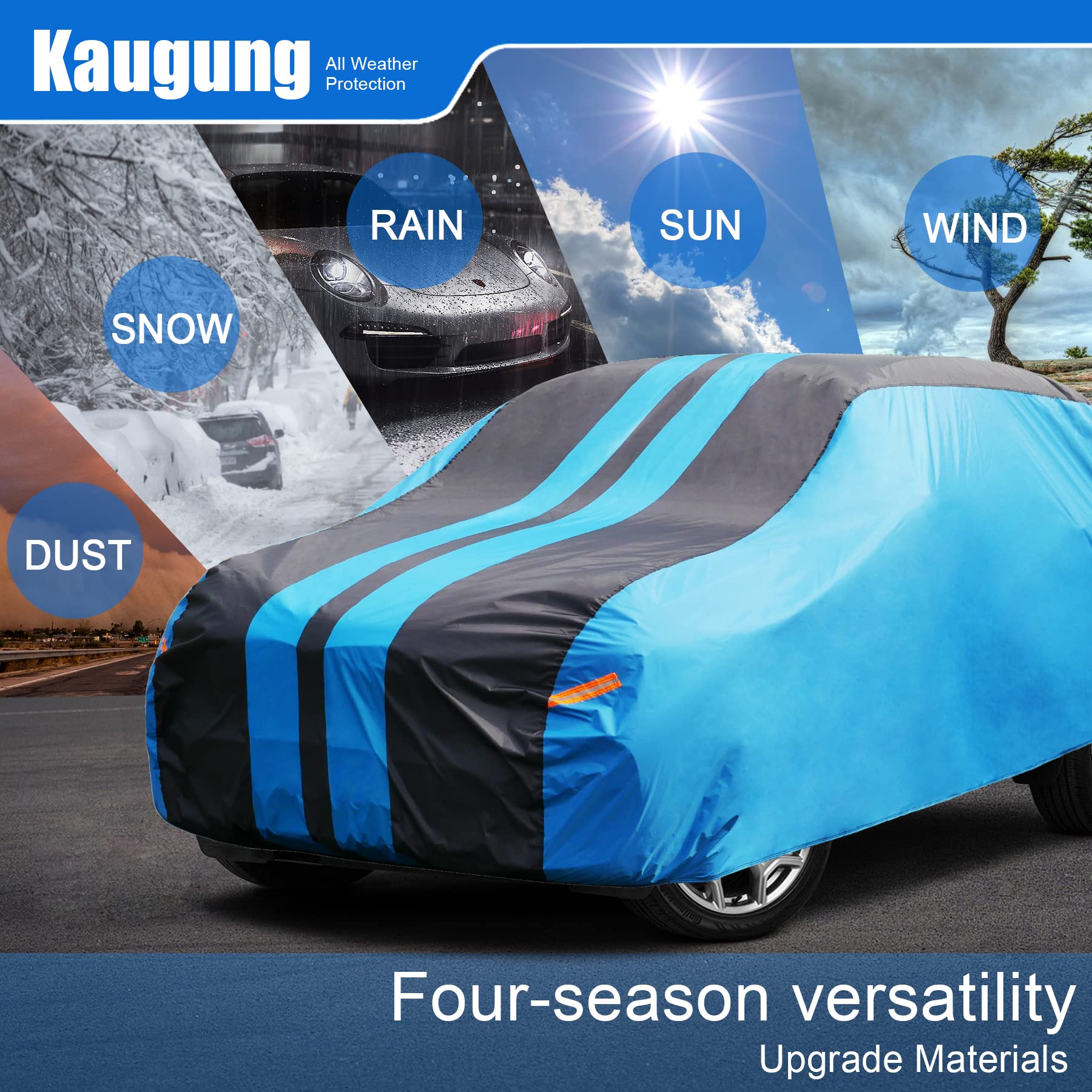 Kaugung Car Cover Waterproof Custom Fit Subaru Outback(1994-2025), Full Exterior Cover For Automobiles Lightweight Resistant Out