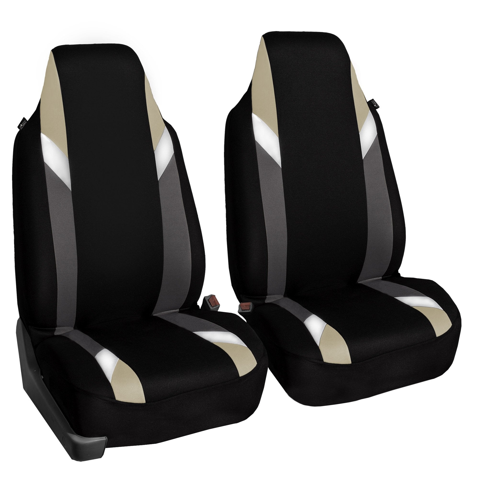 Fh Group Car Seat Cover Cloth Front Set - Car Seat Covers For Bucket Seats, 1-Piece Seat Cover, Universal Fit, Automotive Seat C