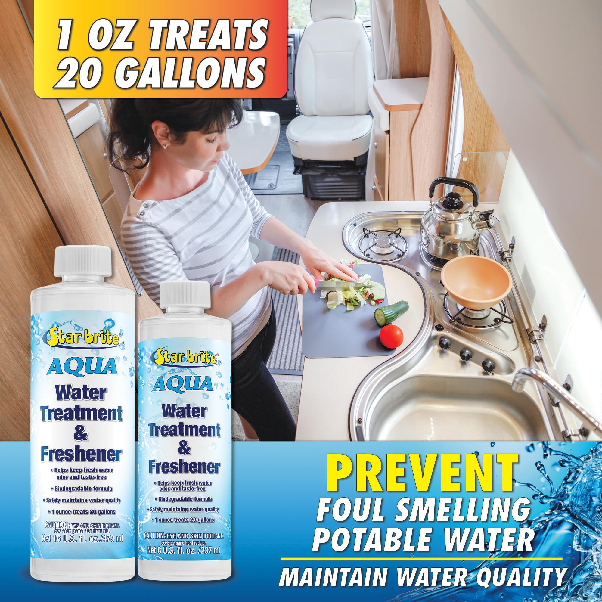 Star Brite Aqua Water Treatment & Freshener - 8 Oz (097008)
