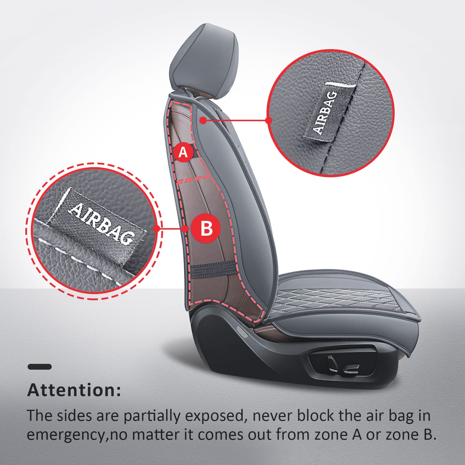 MIROZO Dodge Ram Seat Covers with Split Bench 40/60,Waterproof Truck Ram Seat Covers Compatible with 2009-2024 Dodge Ram 1500 25