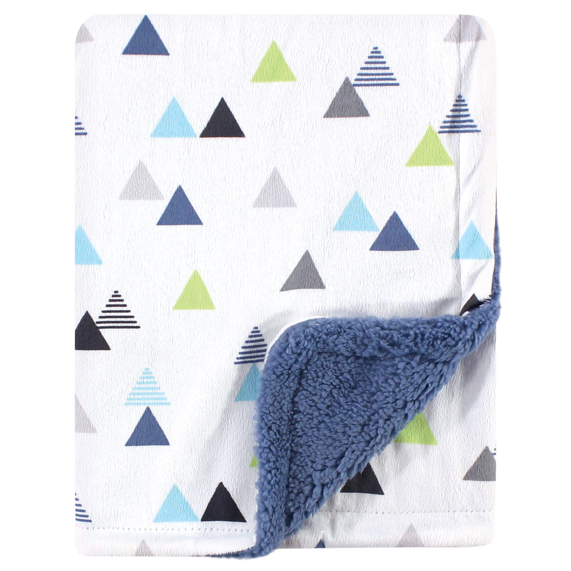 Hudson Baby Unisex Baby Plush Mink And Sherpa Blanket, Abstract, One Size