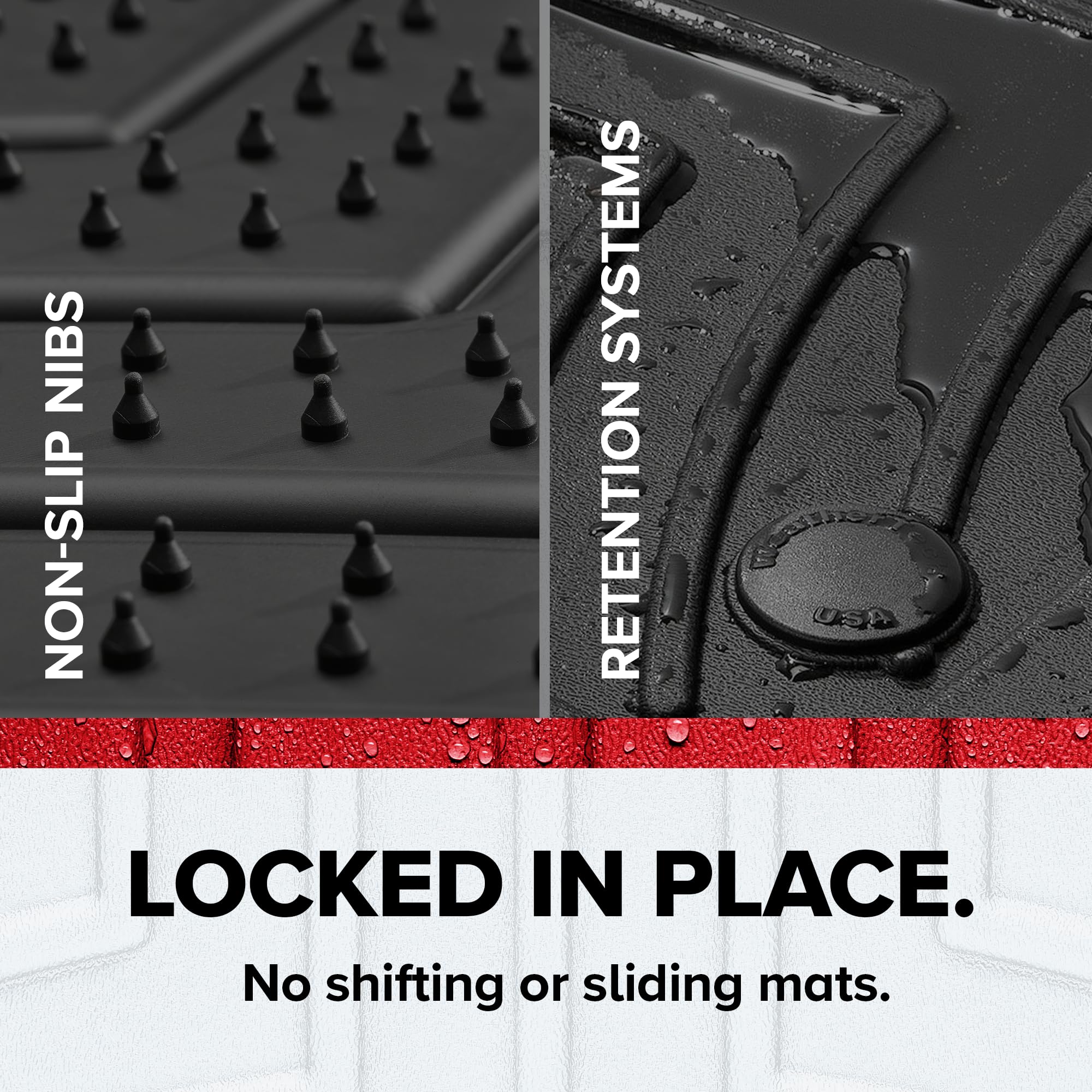 WeatherTech FloorLiner HP Custom Fit Floor Mats for Escalade, Escalade EXT, Avalanche, Silverado, Silverado 1500-1st Row (440661