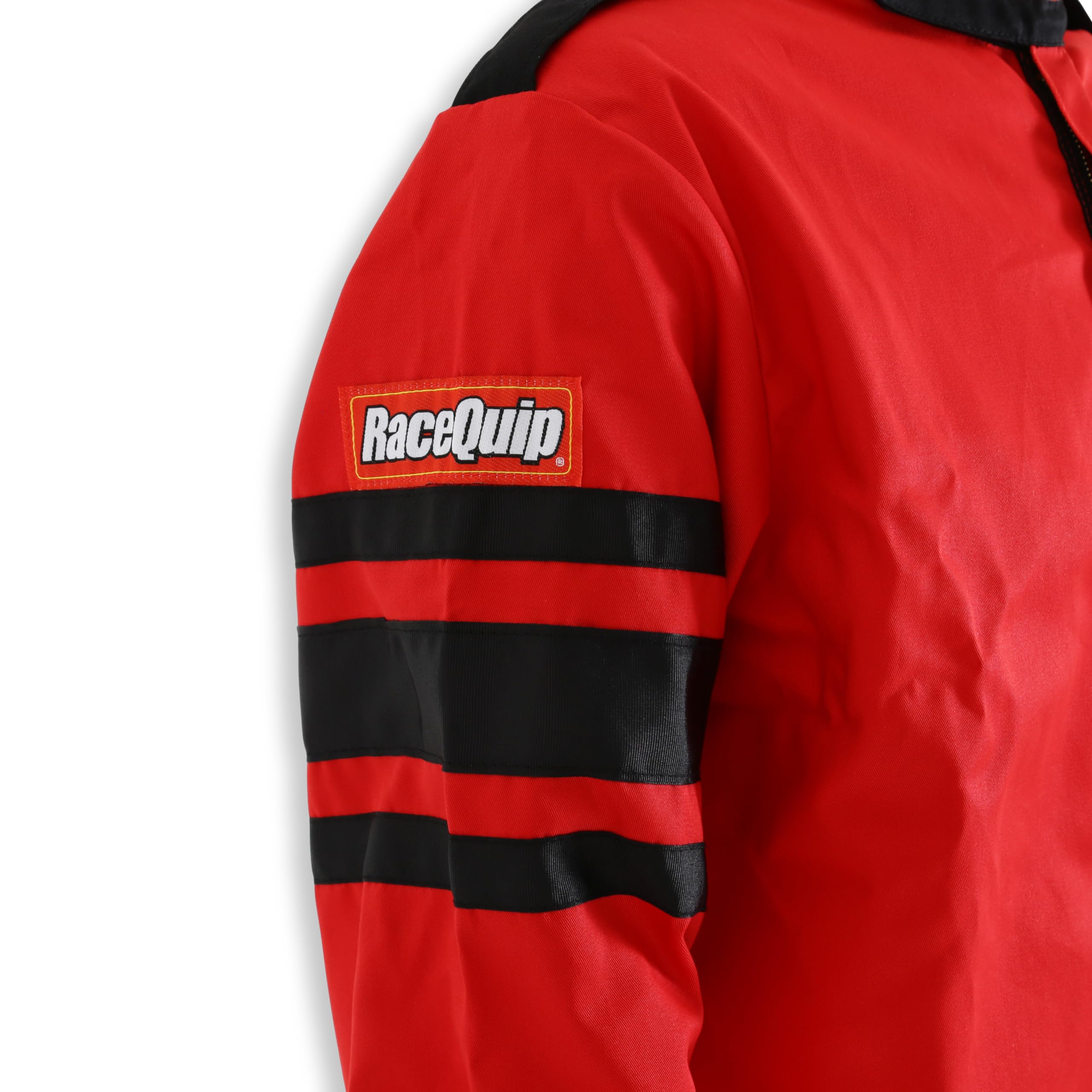 Racequip 111017Rqp 110 Series Driving Jacket Sfi 3.2A/1 Red/Black Stripe 2Xl