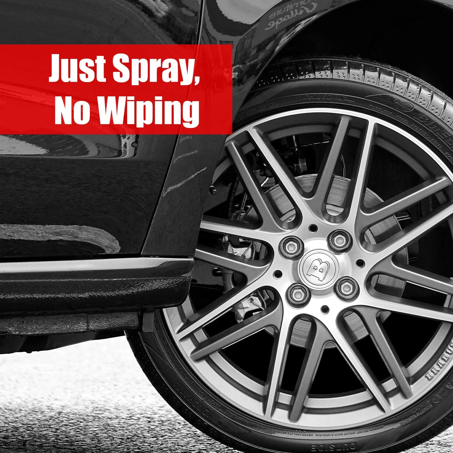 Stoner Car Care Tire Shine 12 Oz, Rain-Resistant, Non-Greasy Formula, Model 91044, Clear Finish for Faded Tires