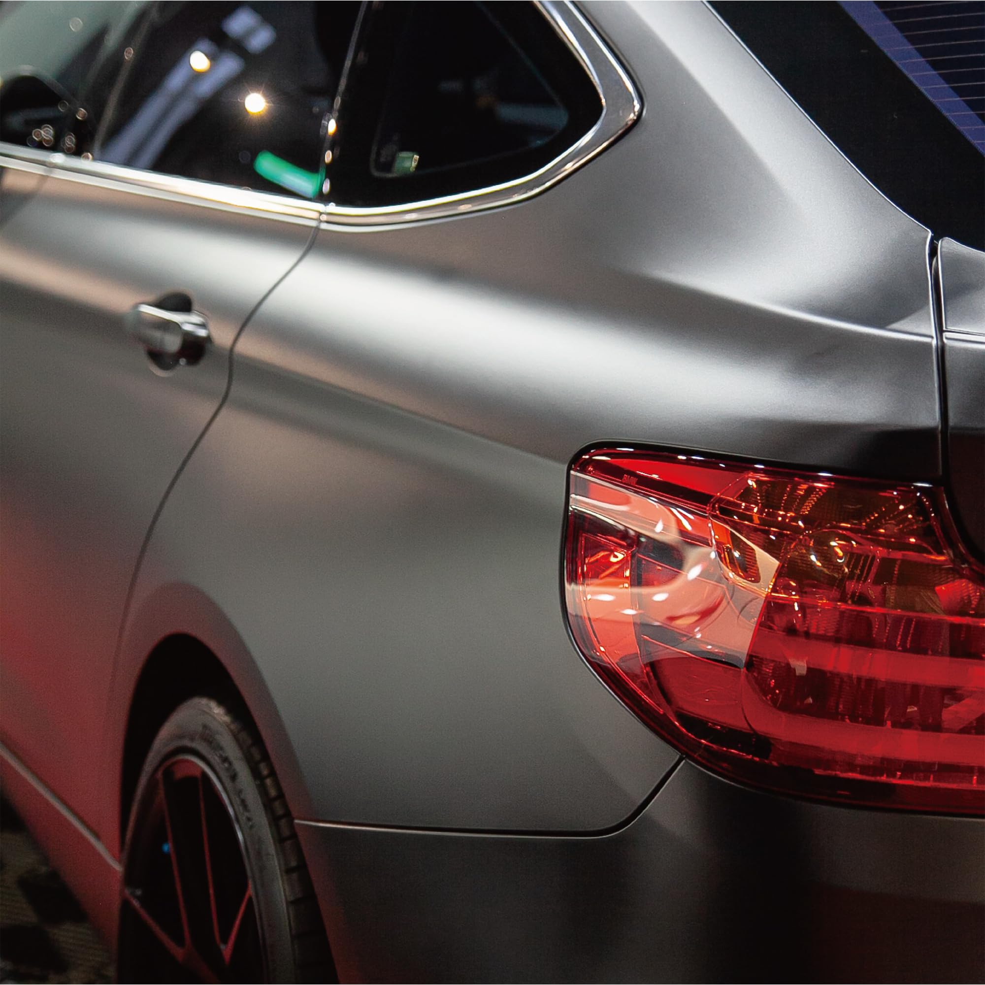 Vvivid+ Matte Metallic Black Premium Vinyl Wrap (3Ft X 5Ft)
