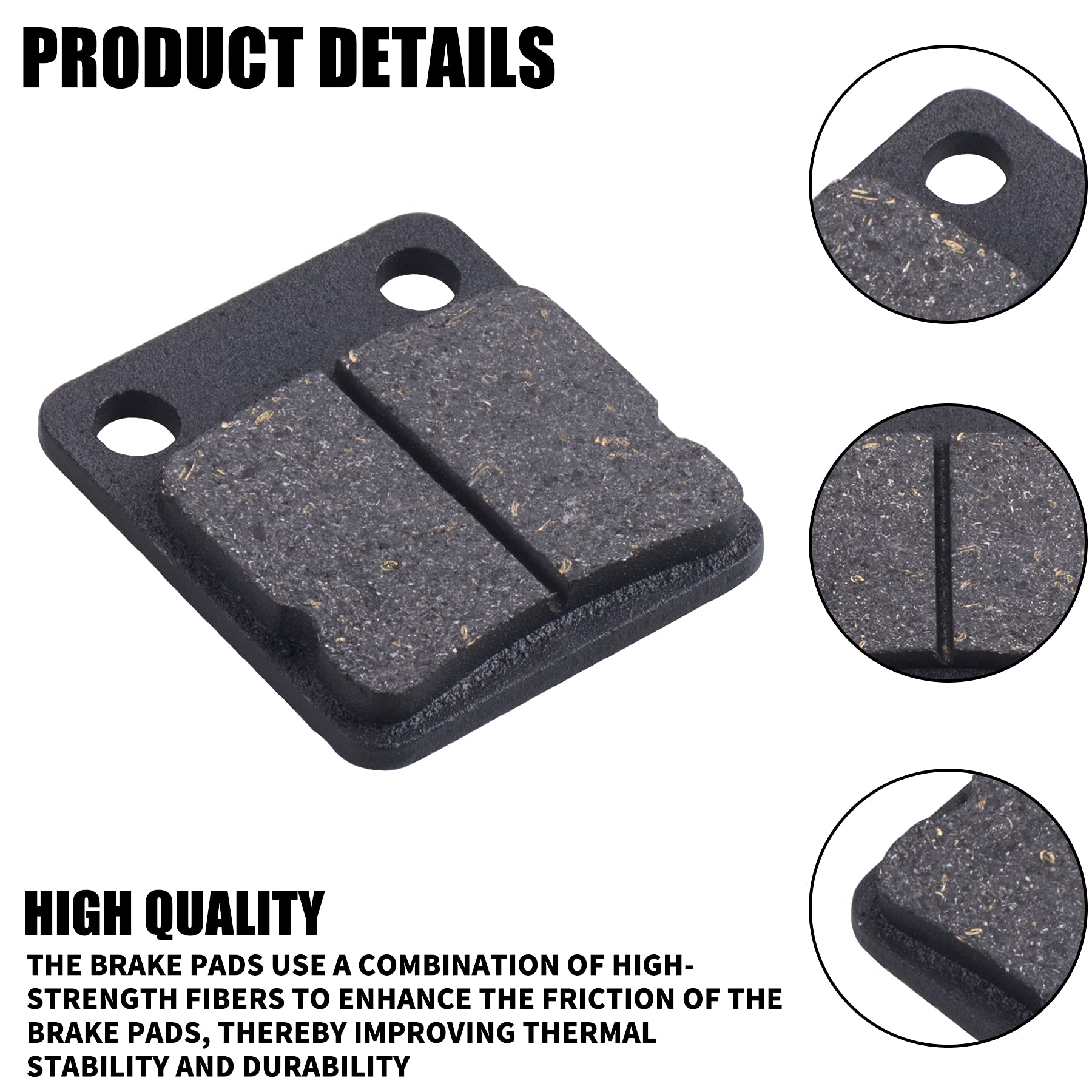 Mwmnun Rear Disc Brake Shoes Pads, Atv Go Kart Disc Brake Pad Shoes Compatible With Atv Quad Dirt Pit Bike Go Kart Dune Buggy 50
