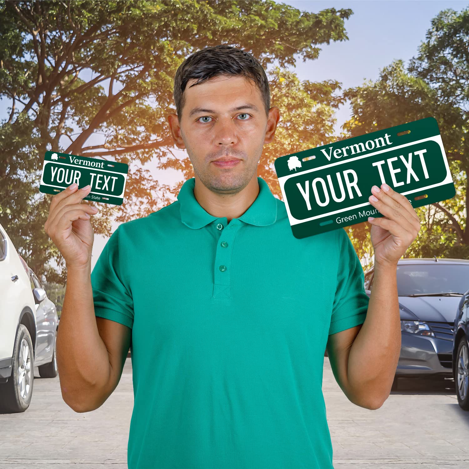 Sigo Signs Custom Vermont License Plate - Personalized 6x12" Rust-Free Aluminum, Fade Resistant, Made in USA