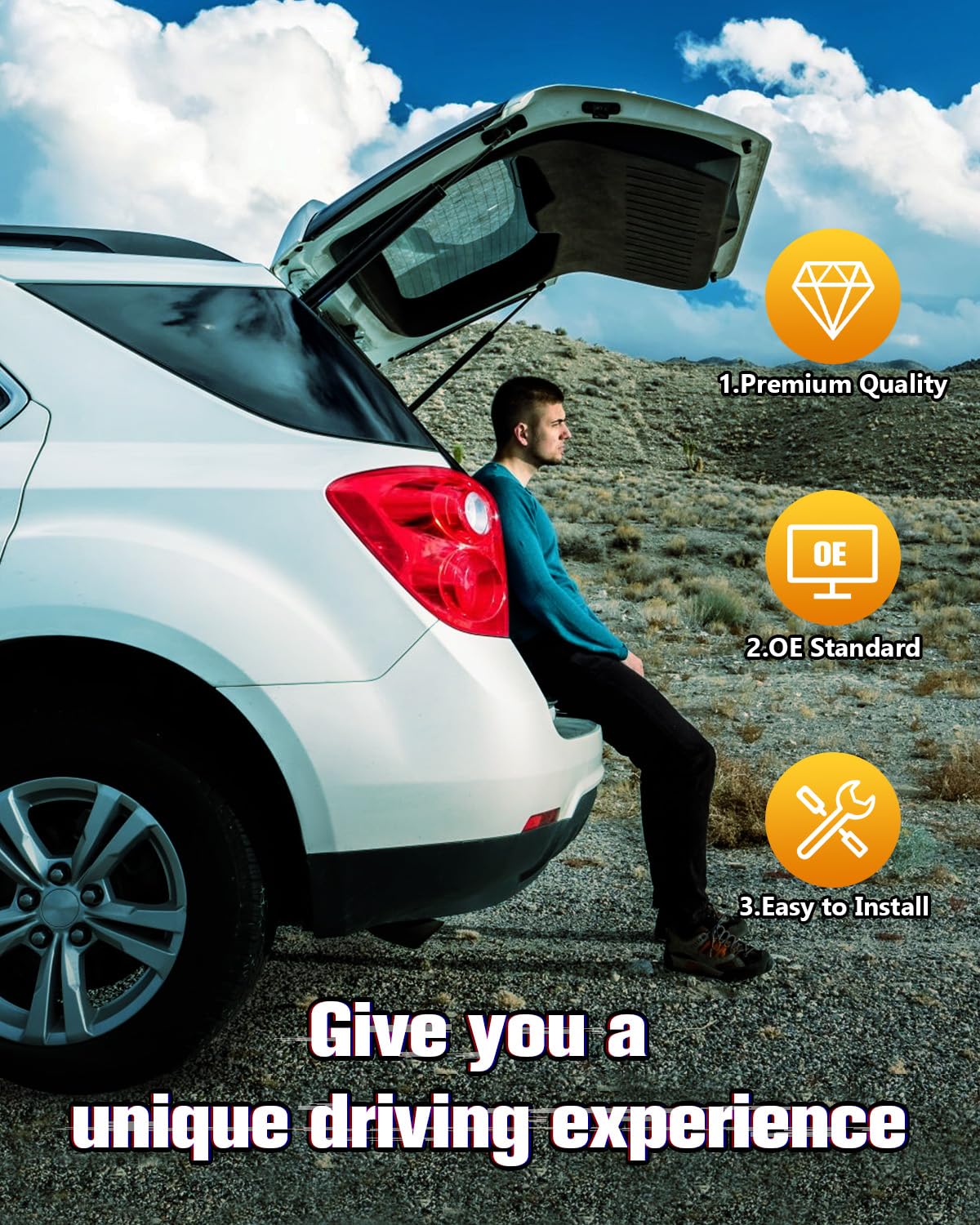 Scitoo Liftgate Lift Supports Replacement Struts Gas Springs Shocks Fit For Nissan Murano 3.5L 2005-2007