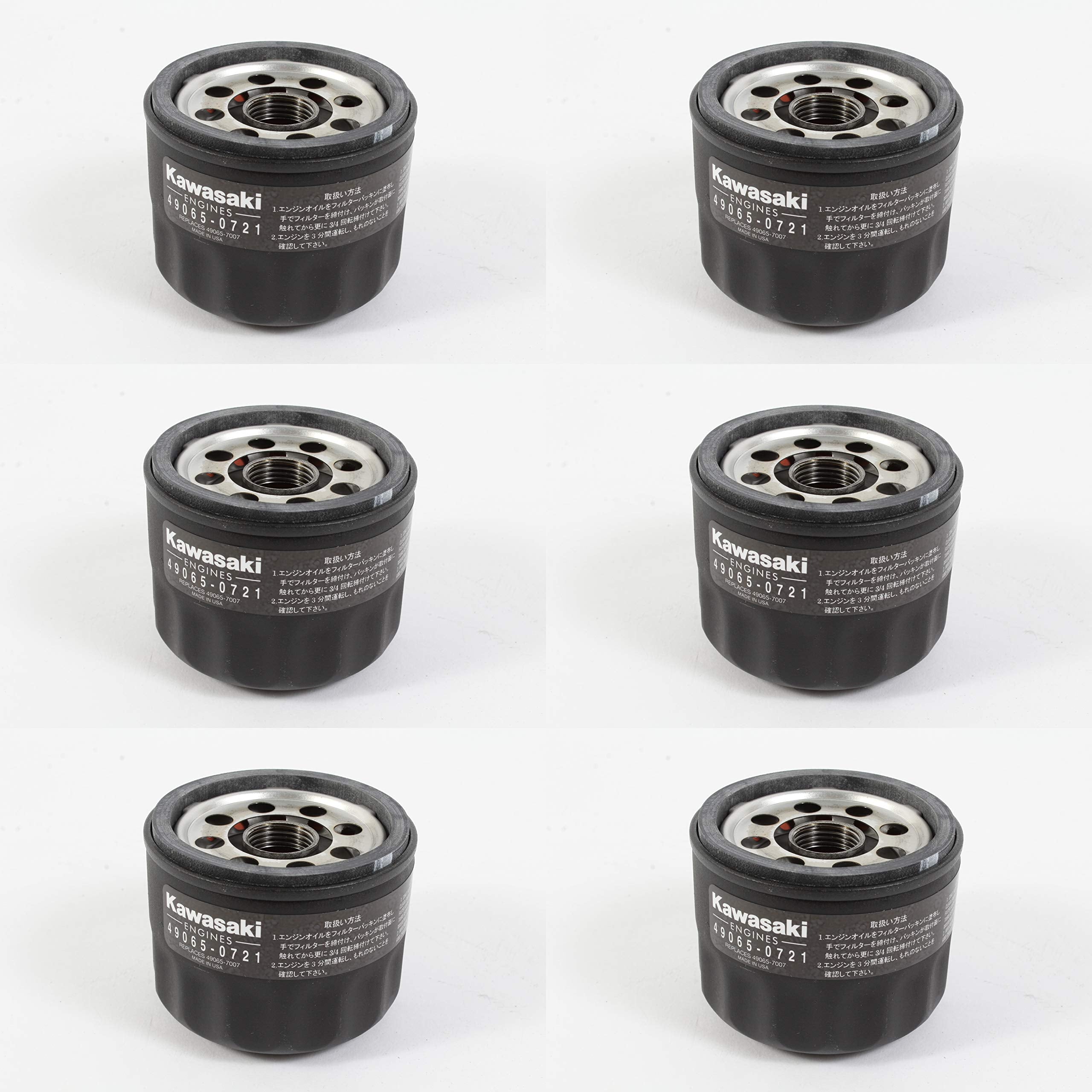 Kawasaki 6 Pack Genuine 49065-0721 Oil Filter OEM Replaces 49065-7007