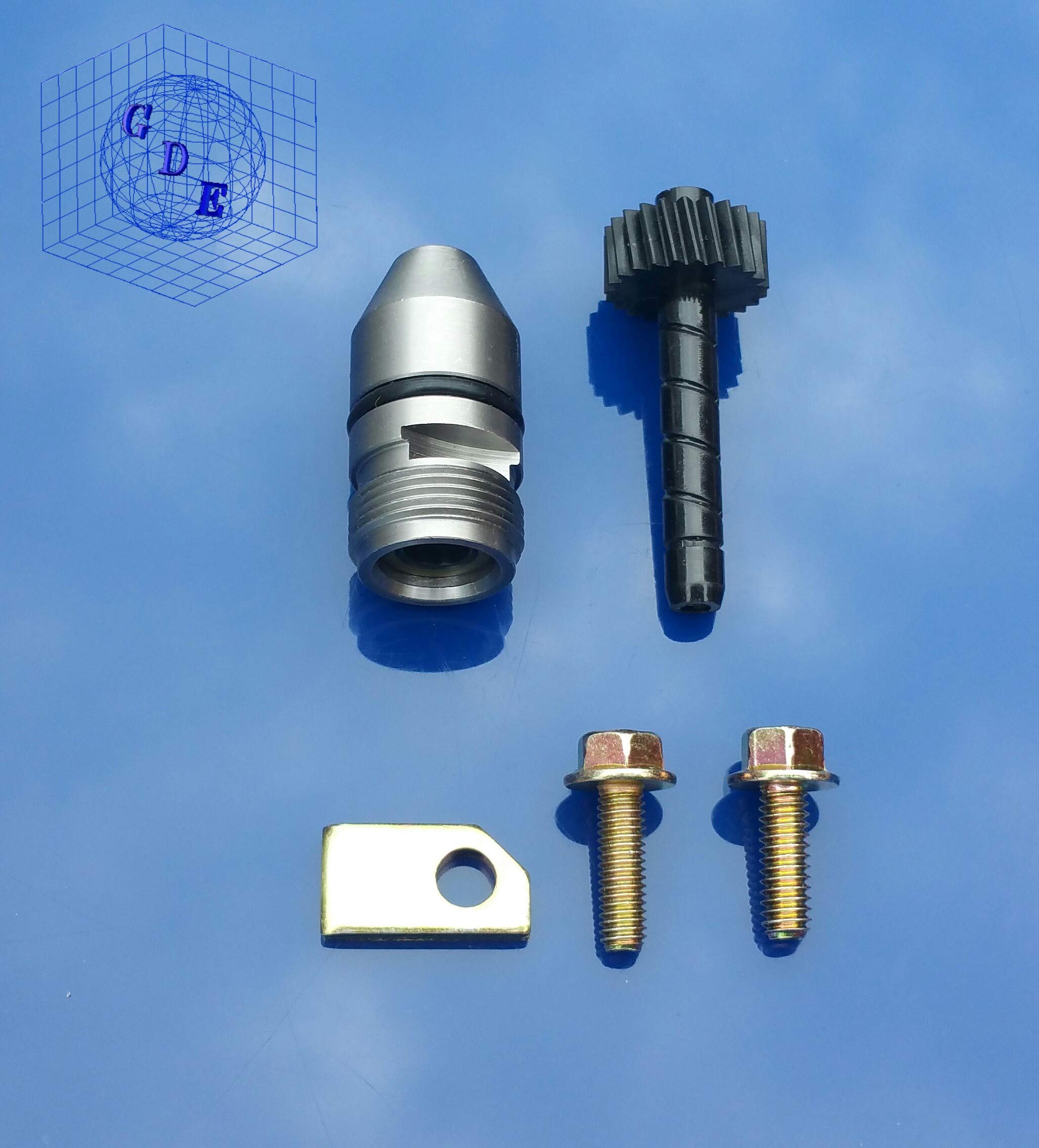 Gm Turbo 350 Th350 Muncie Powerglide Transmission Speedometer Gear 23 Teeth Black Speedo W/Bullet Clamp Bolts