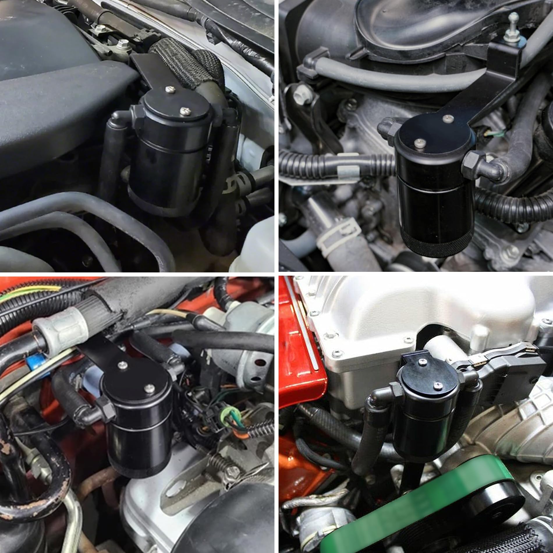 EVIL ENERGY Air Oil Separator Catch Can for 2014-2018 Chevy Silverado/GMC Sierra & 2015-2020 Tahoe/Yukon, 3OZ, Model EV07326