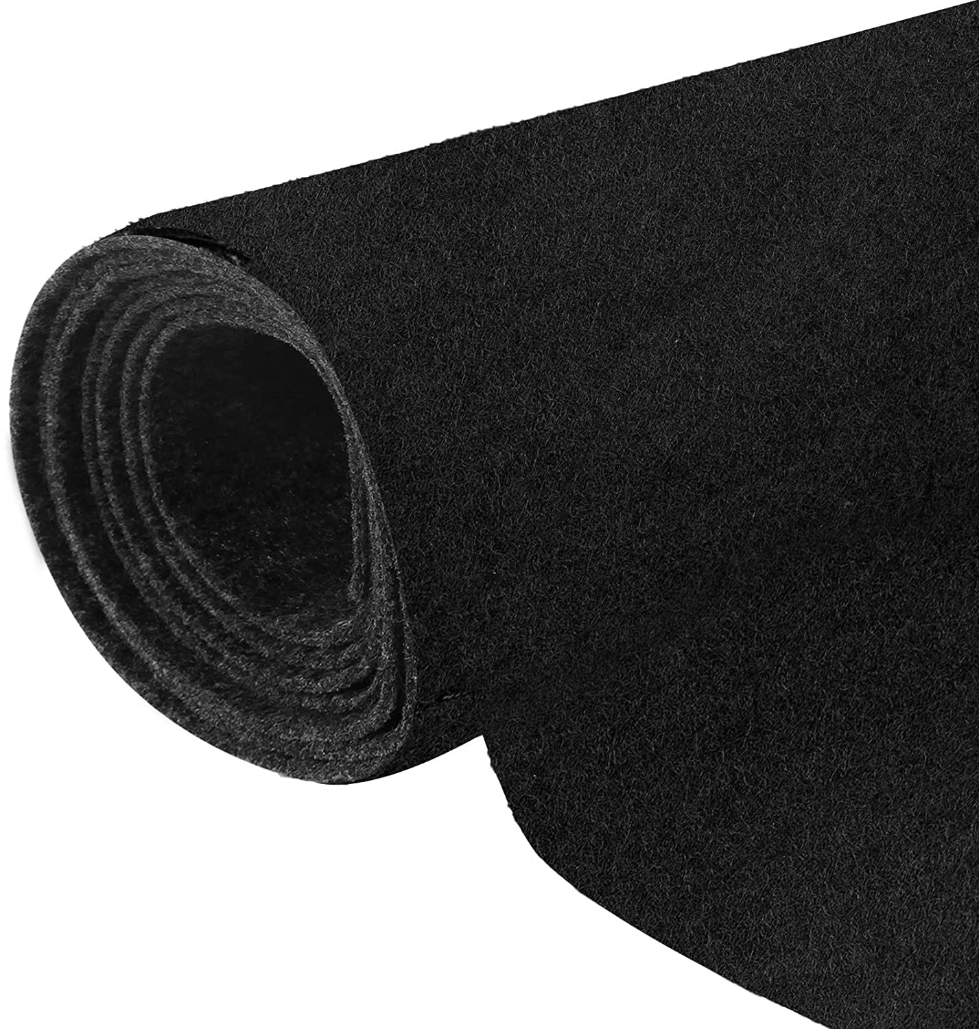 Halero 78''x40'' Black Underfelt Carpet for Speaker,Sub Box Carpet, Auto,RV,Boat,Marine,Truck,Car Trunk Felt Liner Carpet