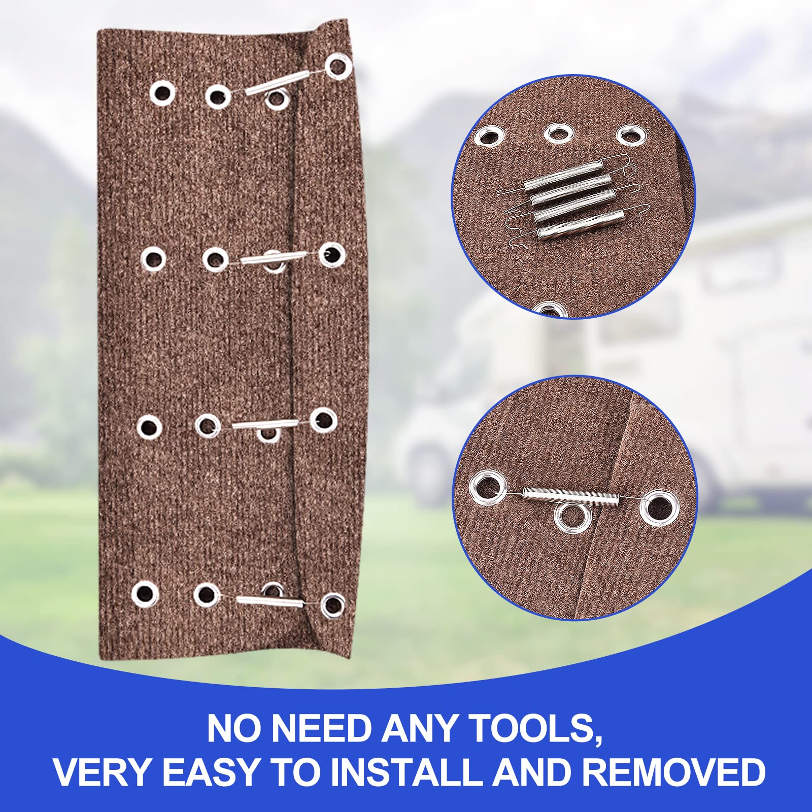 Ristow Ristow Rv Step Covers 3 Pack 18'' Wide Rv Step Rug With Install Hooks Fit 8-11'' Deep Camper Step Cover Rv Stair Covers I