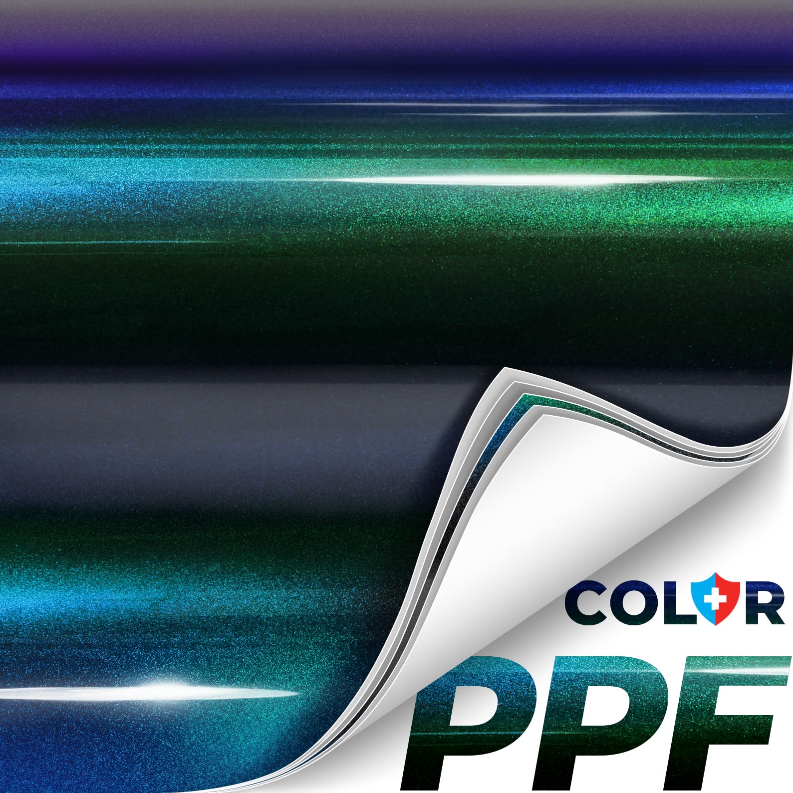 VViViD ColorFusion PPF Vinyl Car Wrap - Gloss Metallic Blue Chameleon, 60ft x 5ft Roll