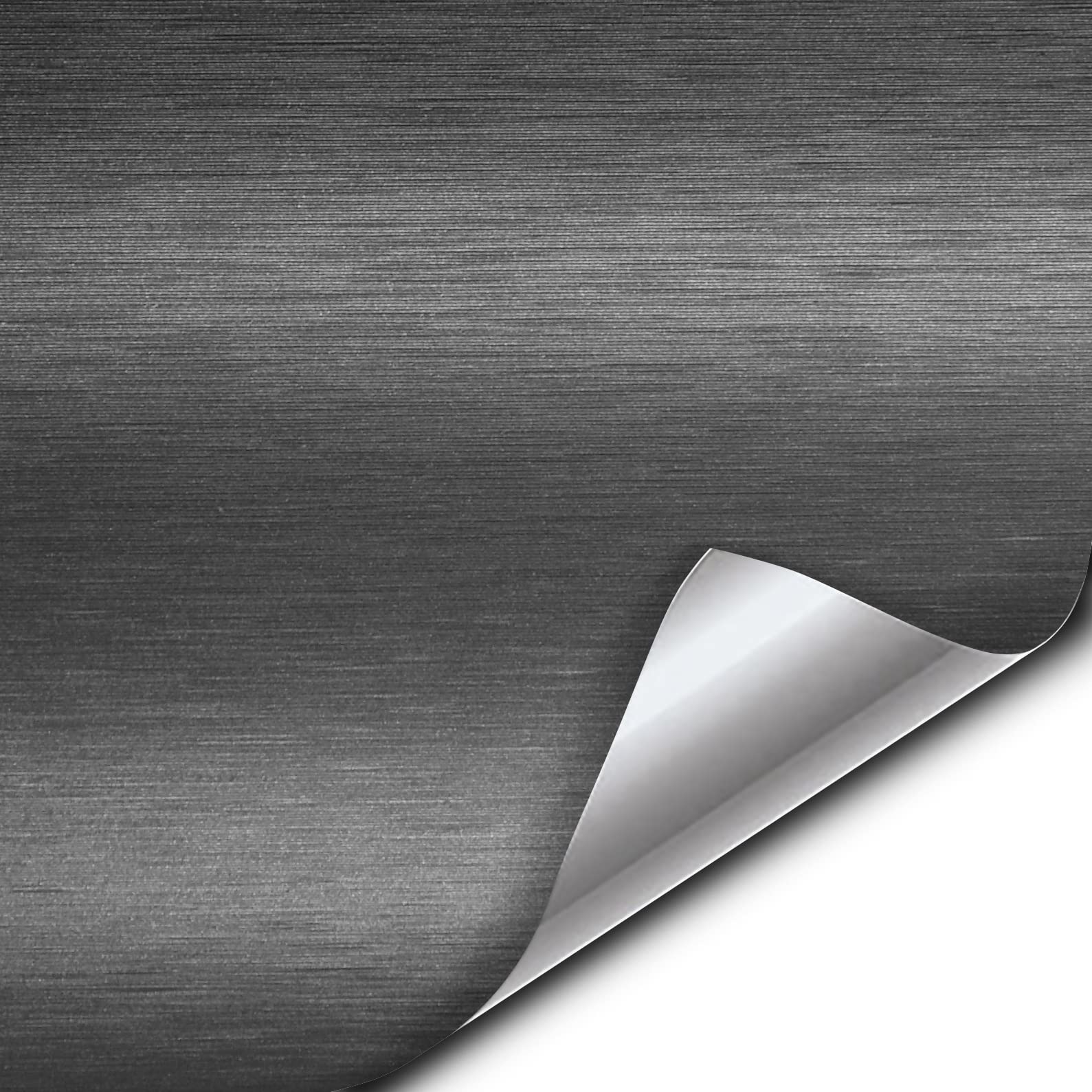 Vvivid Xpo Gunmetal Grey Brushed Metallic Steel Vinyl Wrap Roll With Air Release Technology (50 Feet X 5 Feet (Full Car Wrap Rol