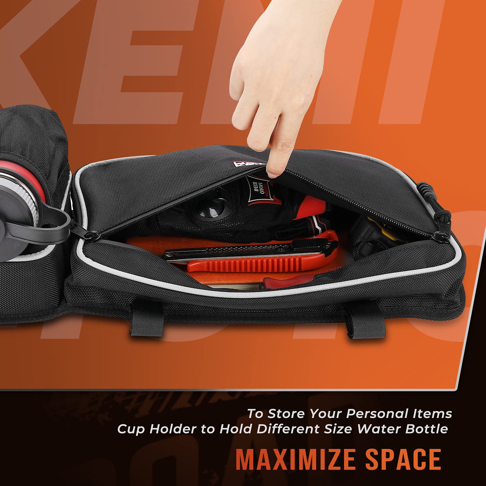 Kemimoto X3 Front Door Bags Compatible with Can am Maverick X3 MAX Turbo R X DS Turbo X RS Turbo R 2017 2018 2019 2020 2021 2022