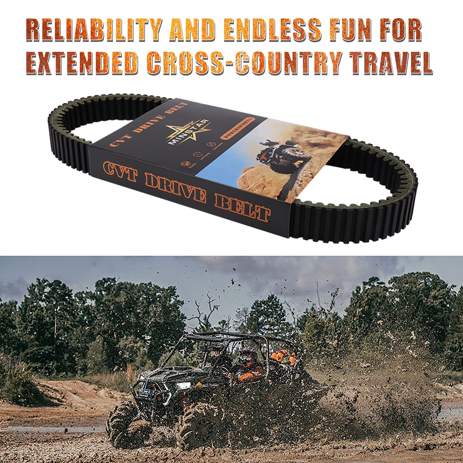 Minstar Drive Belt Replace No.3211113 19C3982 Compatible With Polaris Sportsman 500 570 450 800 Rzr 800 Ranger 500
