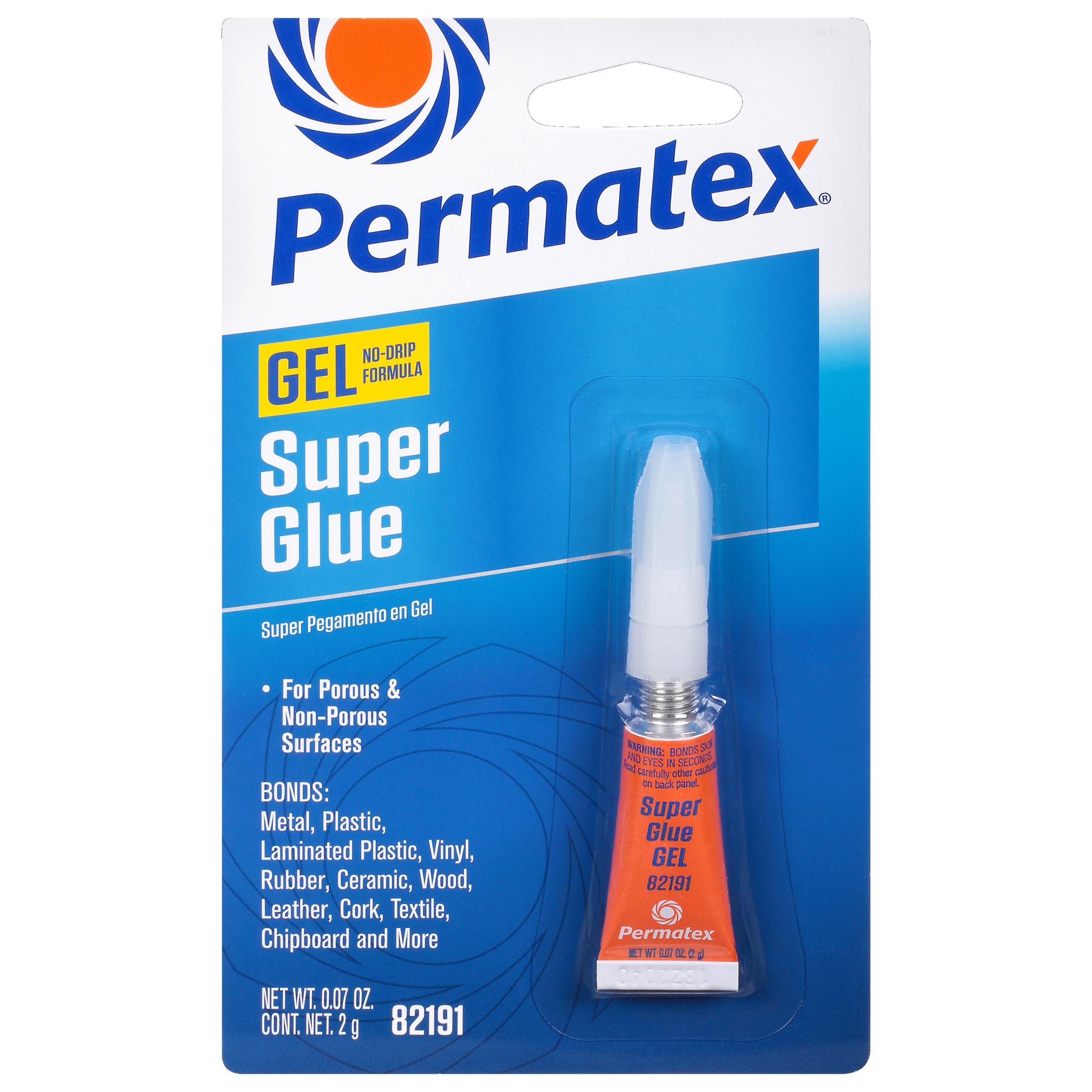 Permatex 82191 Super Glue Gel, 2 g Tube