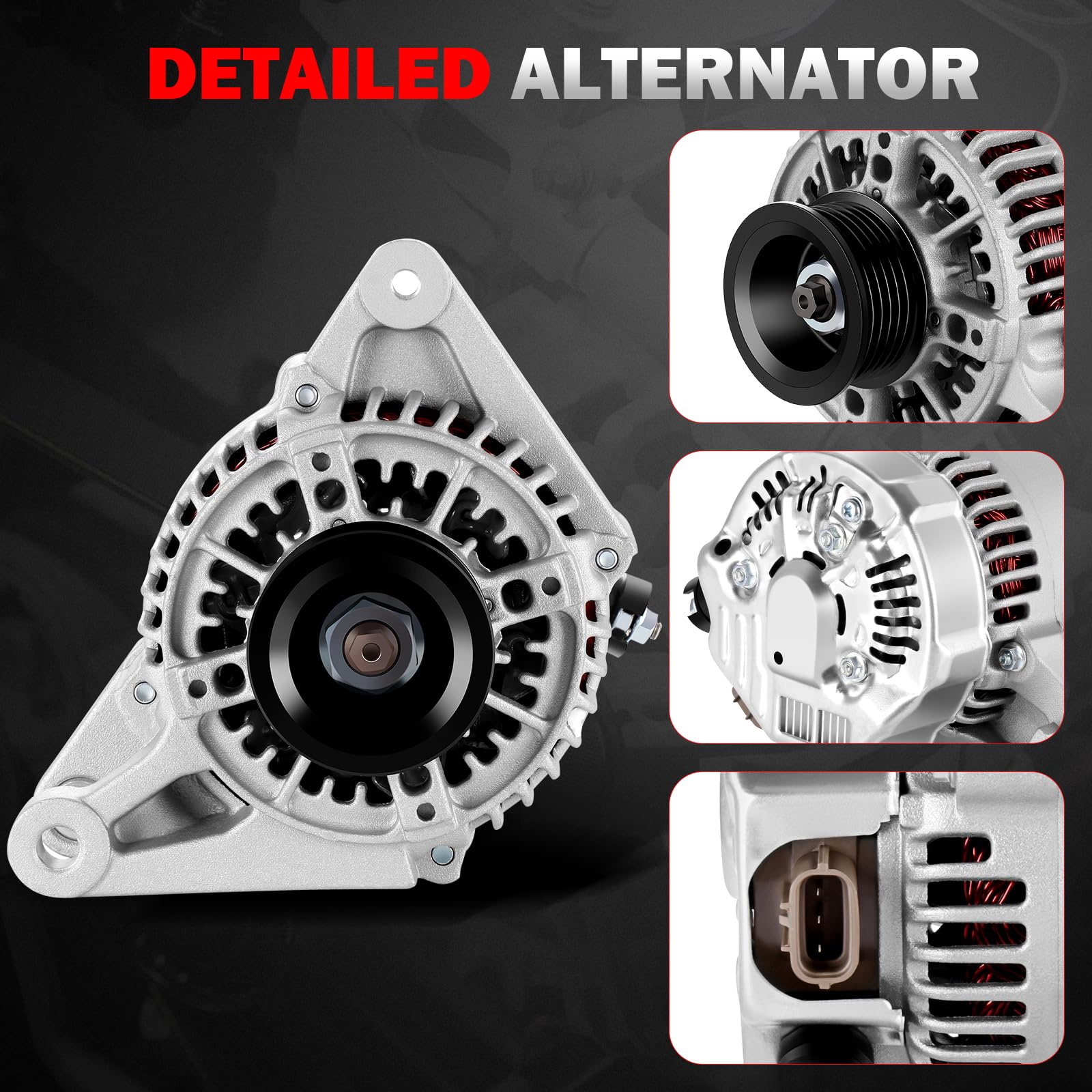 ASTOU New Alternator Stable High Output Compatible 1.8L 2003-2008 for Toyota for Pontiac for Corolla/Vibe/Matrix Alternator Rebu