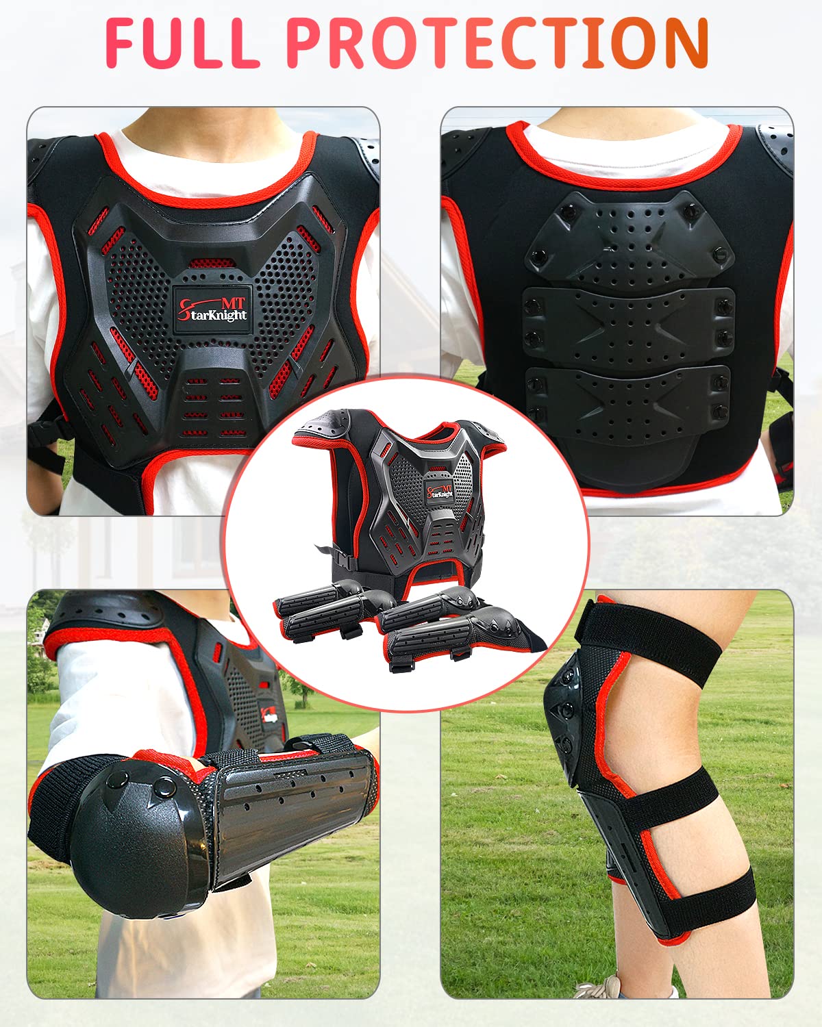 Kids Dirt Bike Gear - Starknightmt Youth Motorcycle Riding Protective Gear Atv Chest Protector Motocross Armor Suit For Boys Gir