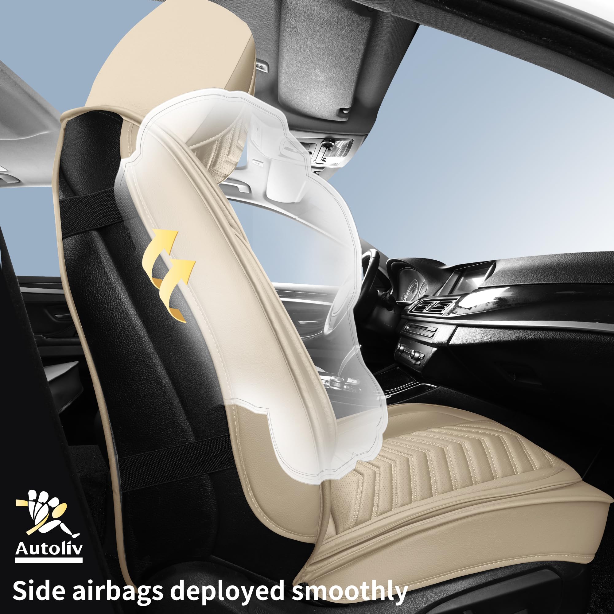 Hchengkikz Car Seat Covers,Breathable And Waterproof Faux Leather Automotive Seat Covers For Cars,Universal Driver Seat Cover Wi