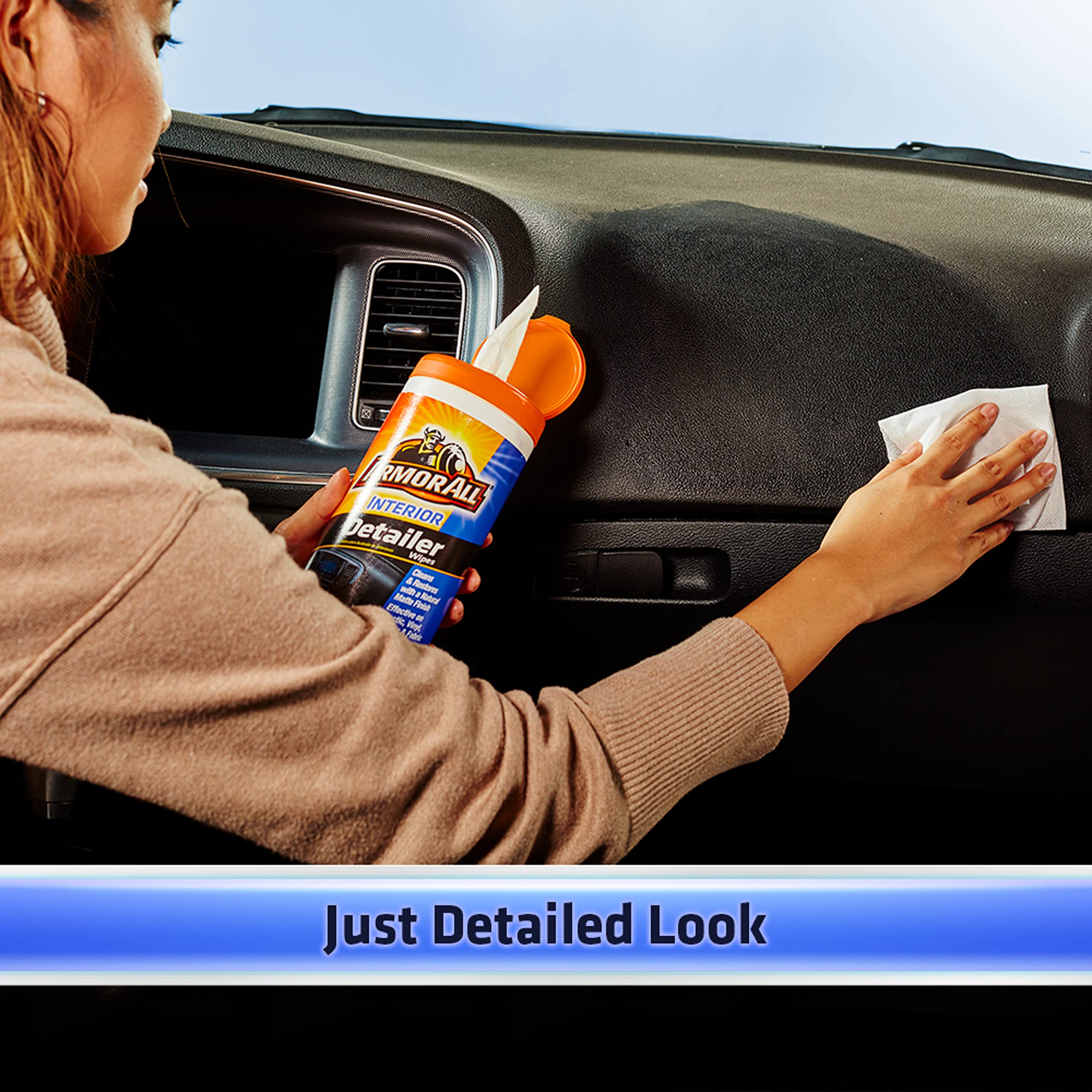 Armor All Car Protectant Wipes, Car Interior Cleaning Wipes For Cars, Trucks & Motorcycles, 25 Count Each, 150 Wipes Total (Pack