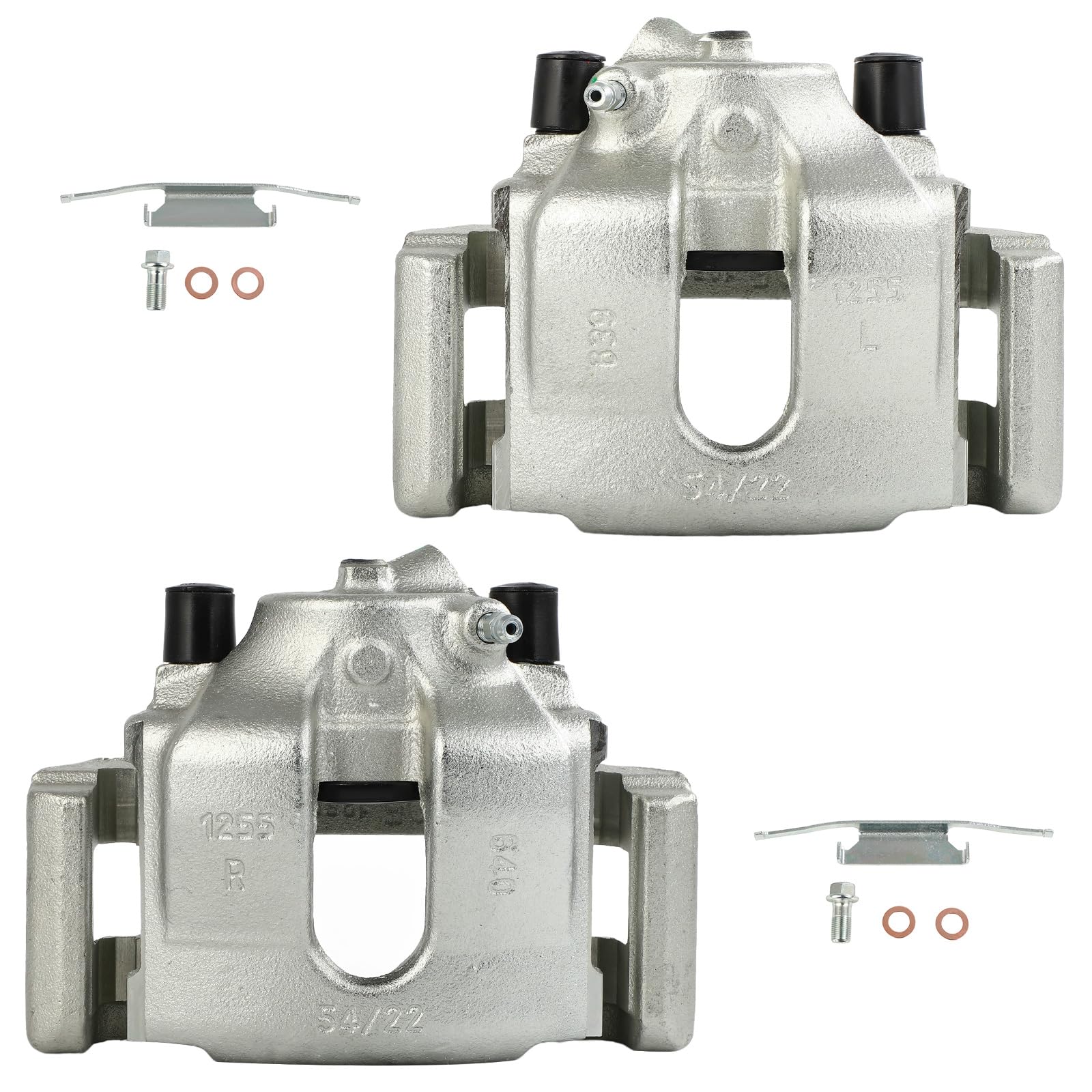 cciyu 19B1619A 19B1618A Front Left & Right Brake Caliper with Bracket Fit For BMW For 320i 2001-2005,For BMW For 325Ci 2001-2005