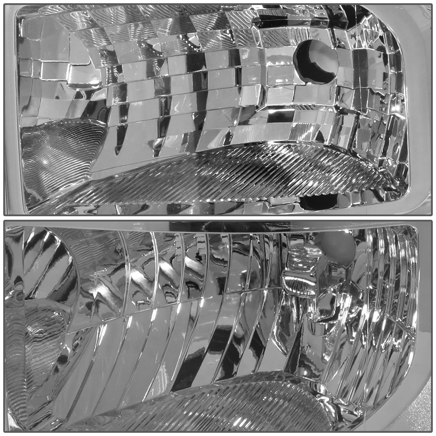 Dna Motoring Hl-Oh-Fsu13-Ch-Am Chrome Amber Headlights Replacement Compatible With 11-16 F-250 / F-350 / F-450 / F-550 Super Dut