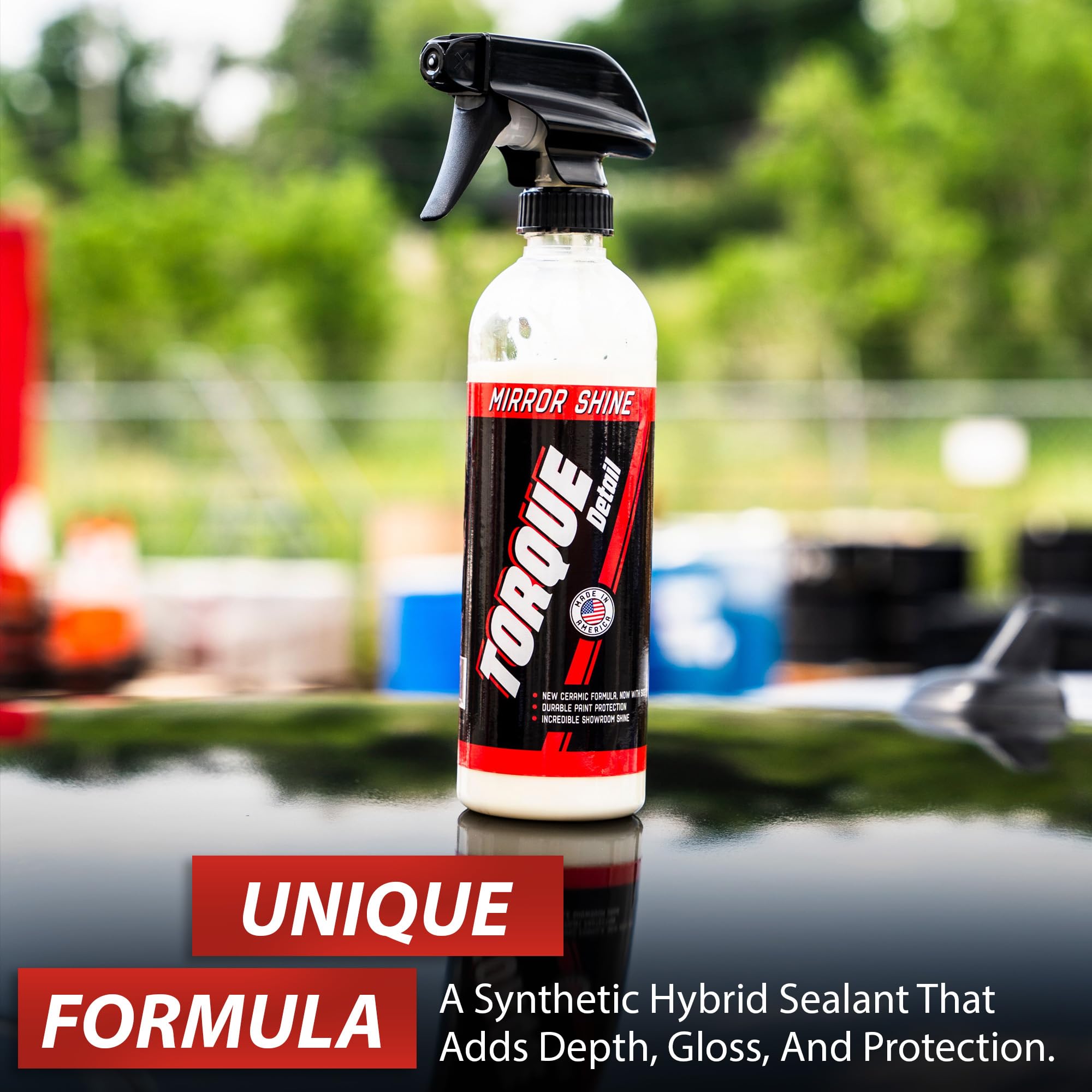 Torque Detail Mirror Shine Ceramic Wax Spray - Super Gloss Finish, 16oz, Professional Protection, Lasts Months