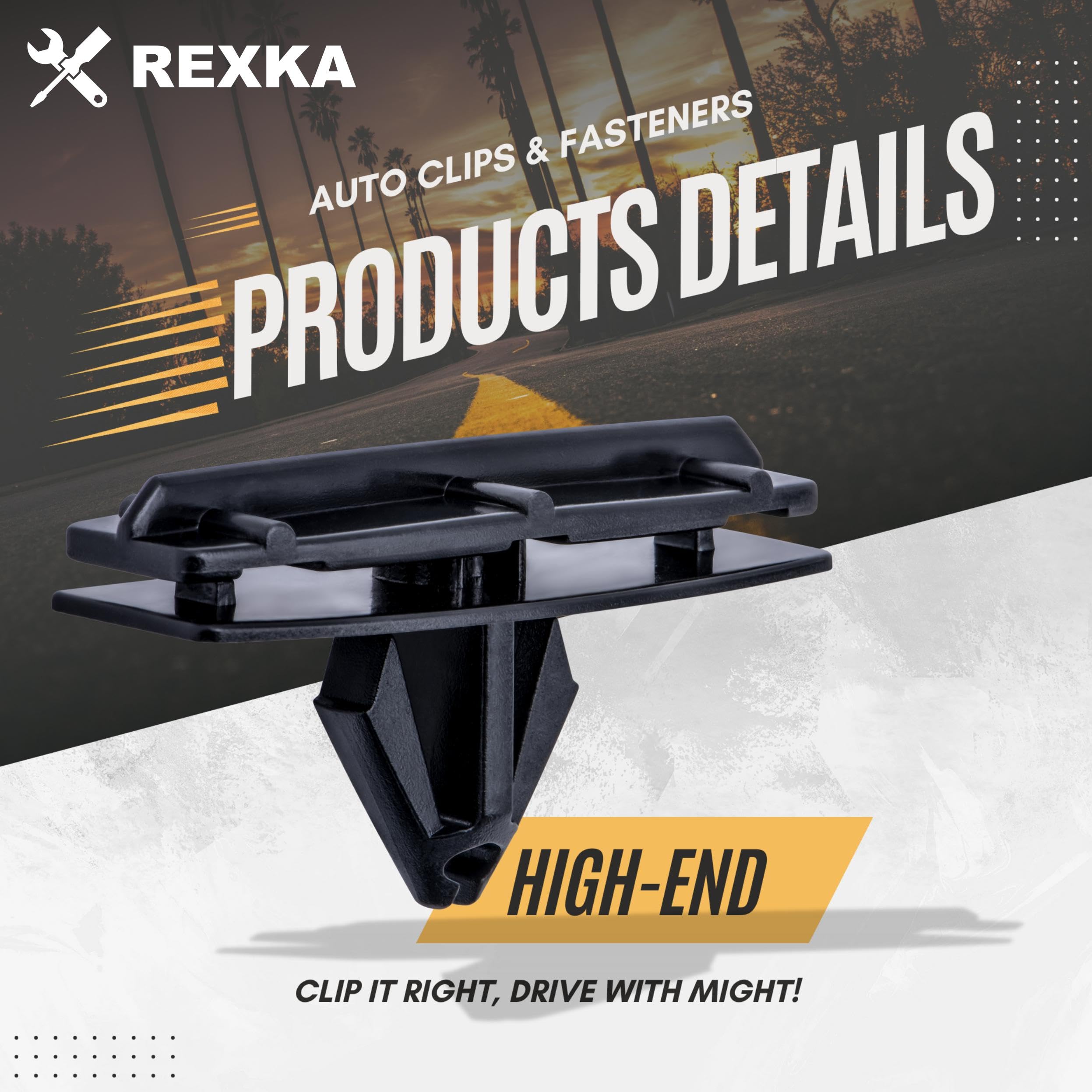 Rexka 48Pcs Fender Flare & Rocker Moulding Clip 68039280Aa Compatible With Jeep Wrangler Jk & Unlimited Jk Ram 4500 Ram 5500 680
