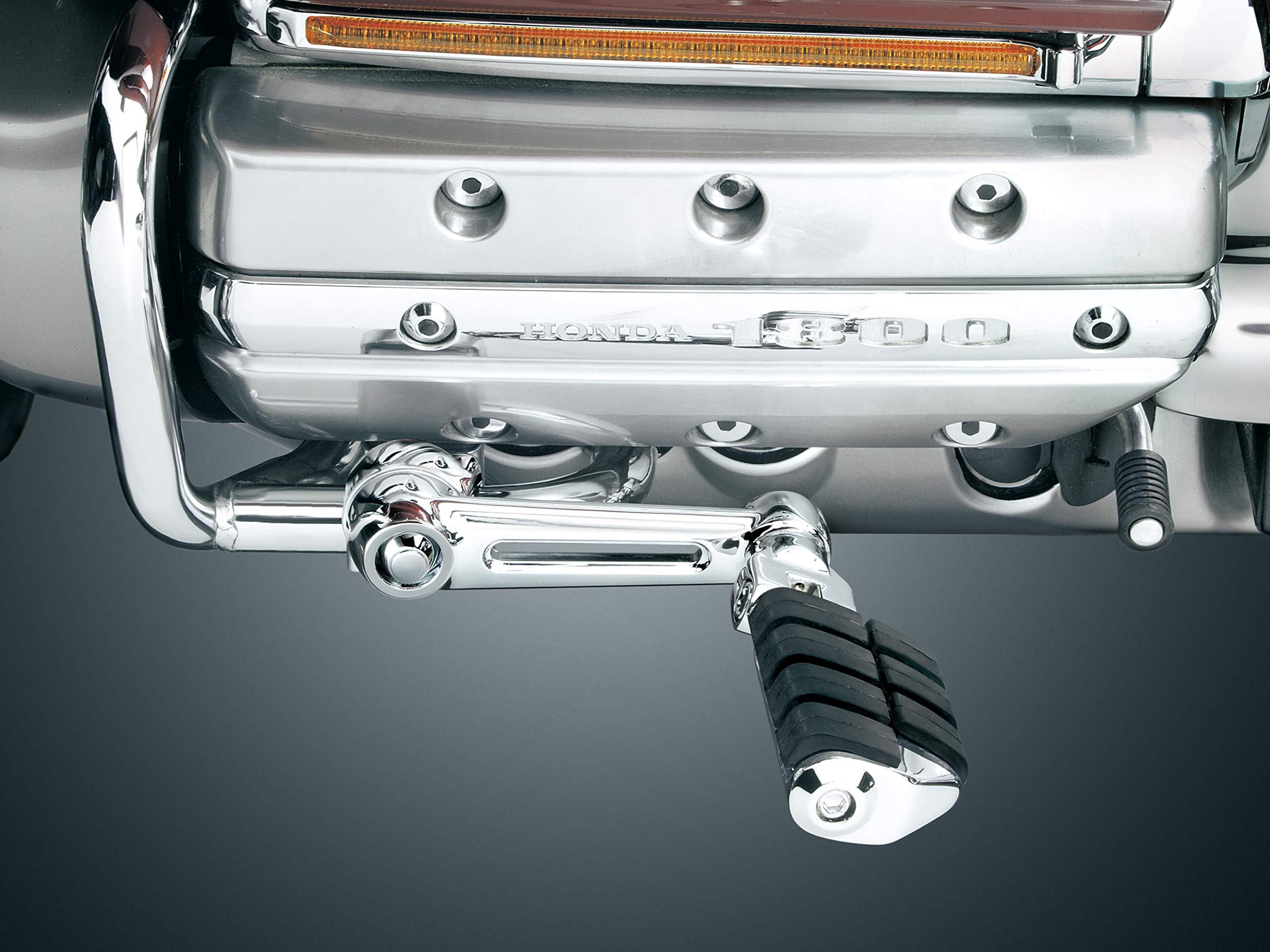 Kuryakyn 4056 Motorcycle Foot Controls with Ergo II Cruise Mounts, Dually ISO Pegs, 6" Arms, Chrome for Honda Gold Wing, Valkyrie