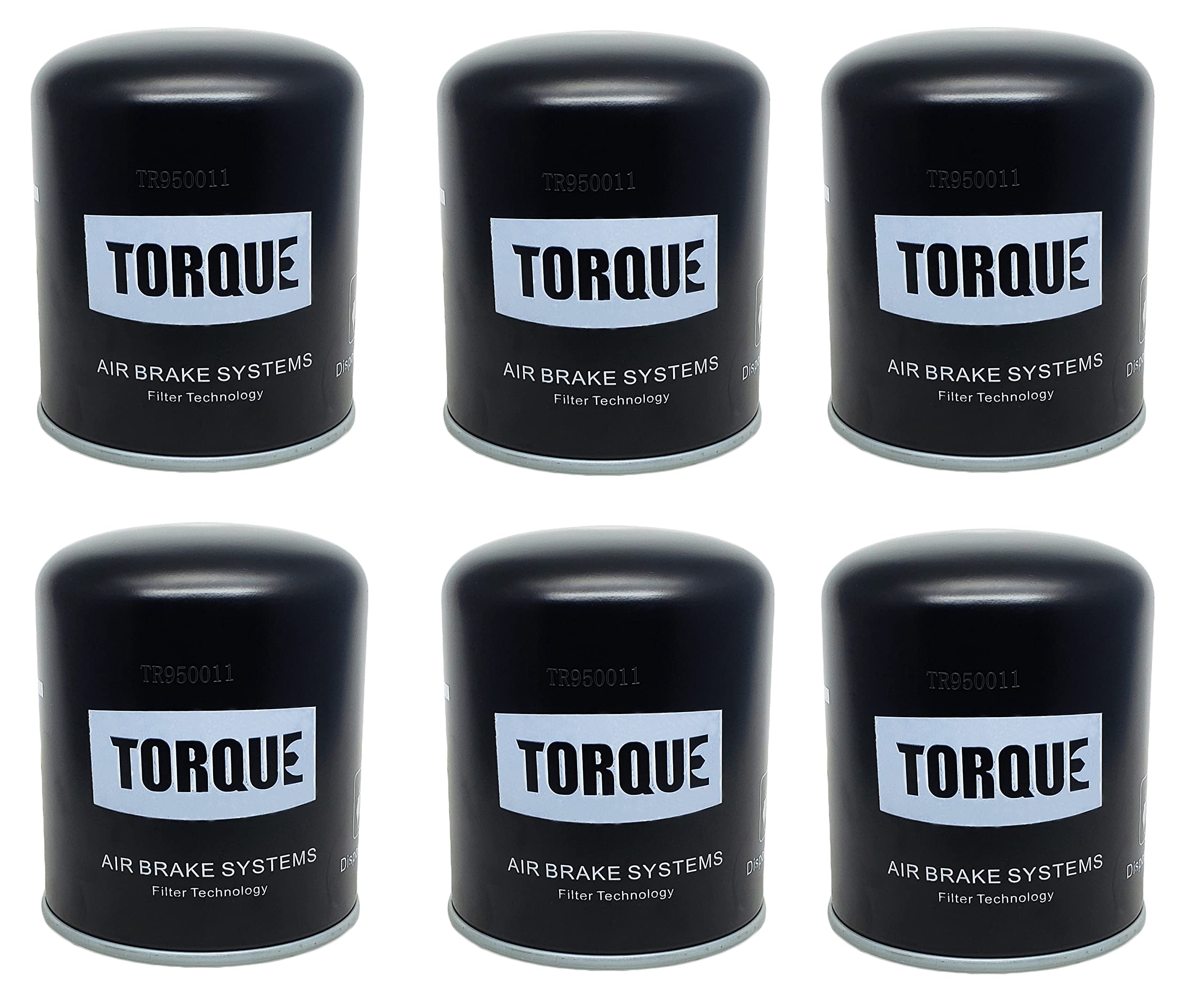 TORQUE 6 Pack 950011 Cartridge for WABCO System Saver 1000 & 1200 & Bendix AD-SP and AD-IS Air Dryer (Replaces Bendix 109994, 50