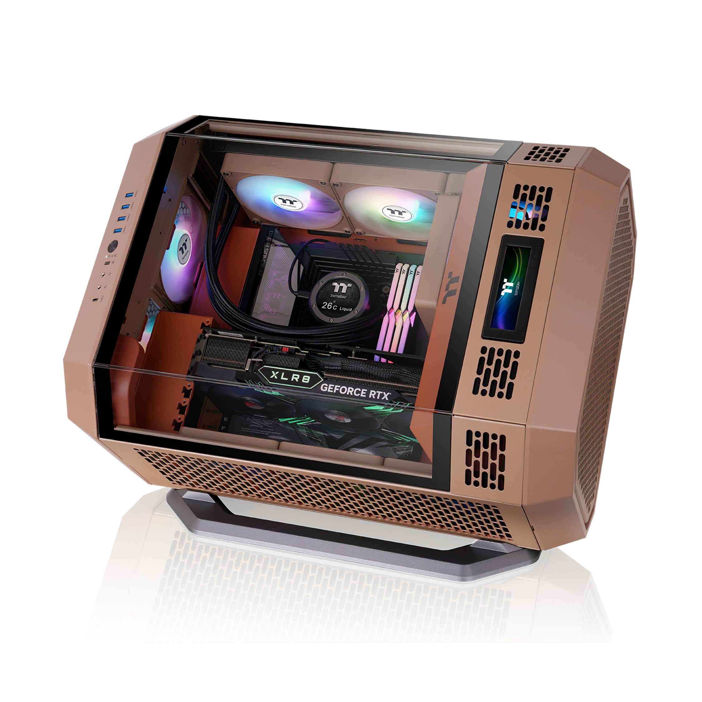 Thermaltake Tower 600 Series Horizontal Display Chassis Stand Kit - Gravel Sand - Model AC-076-ONLNAN-A1 - Durable Plastic Material