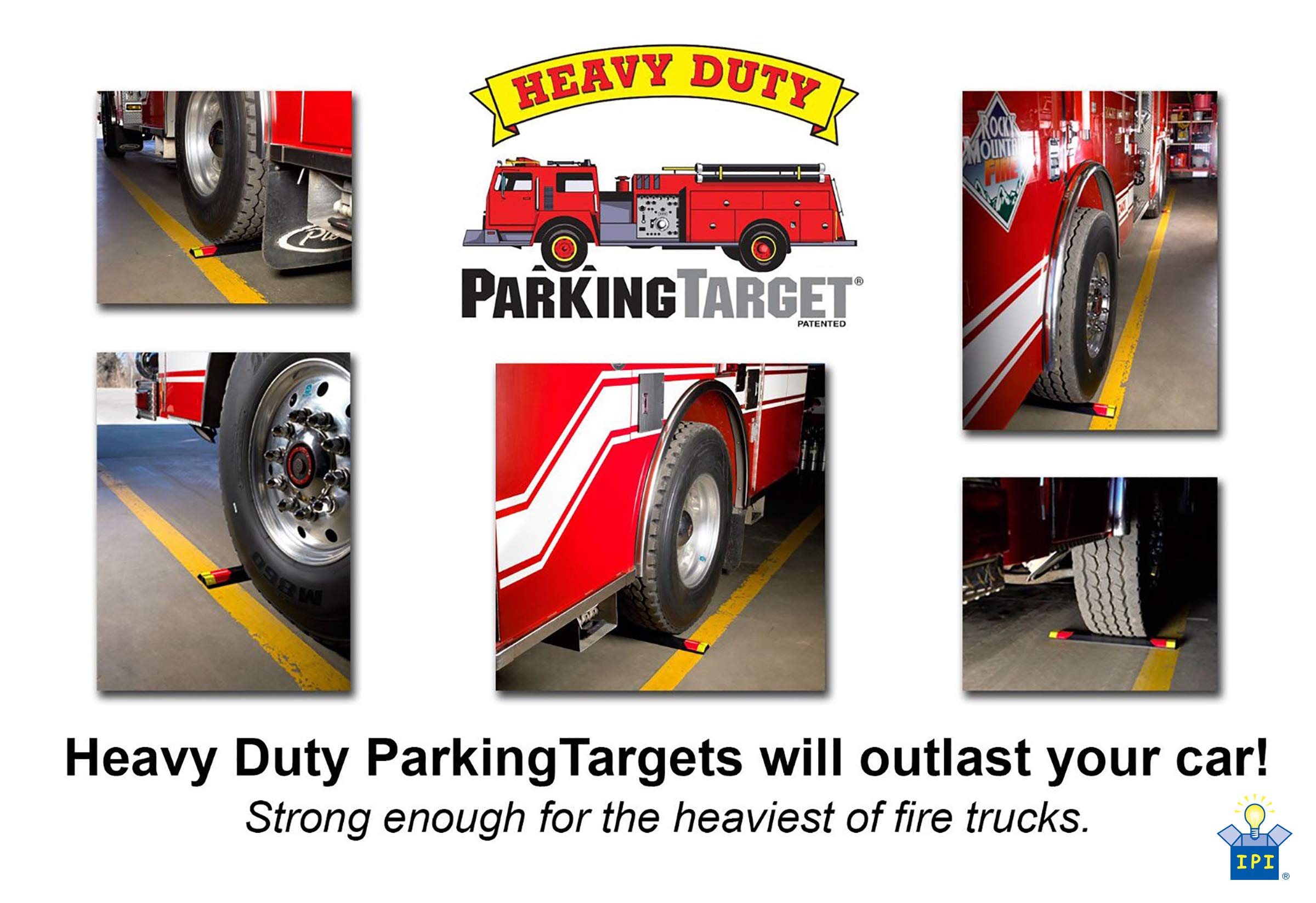 PARKINGTARGET HD-24 24    (1 Pack) Fire House/Truck Parking Aid, Heavy Duty, Easy to Install, Peel & Stick, Only 1 Needed per Ve