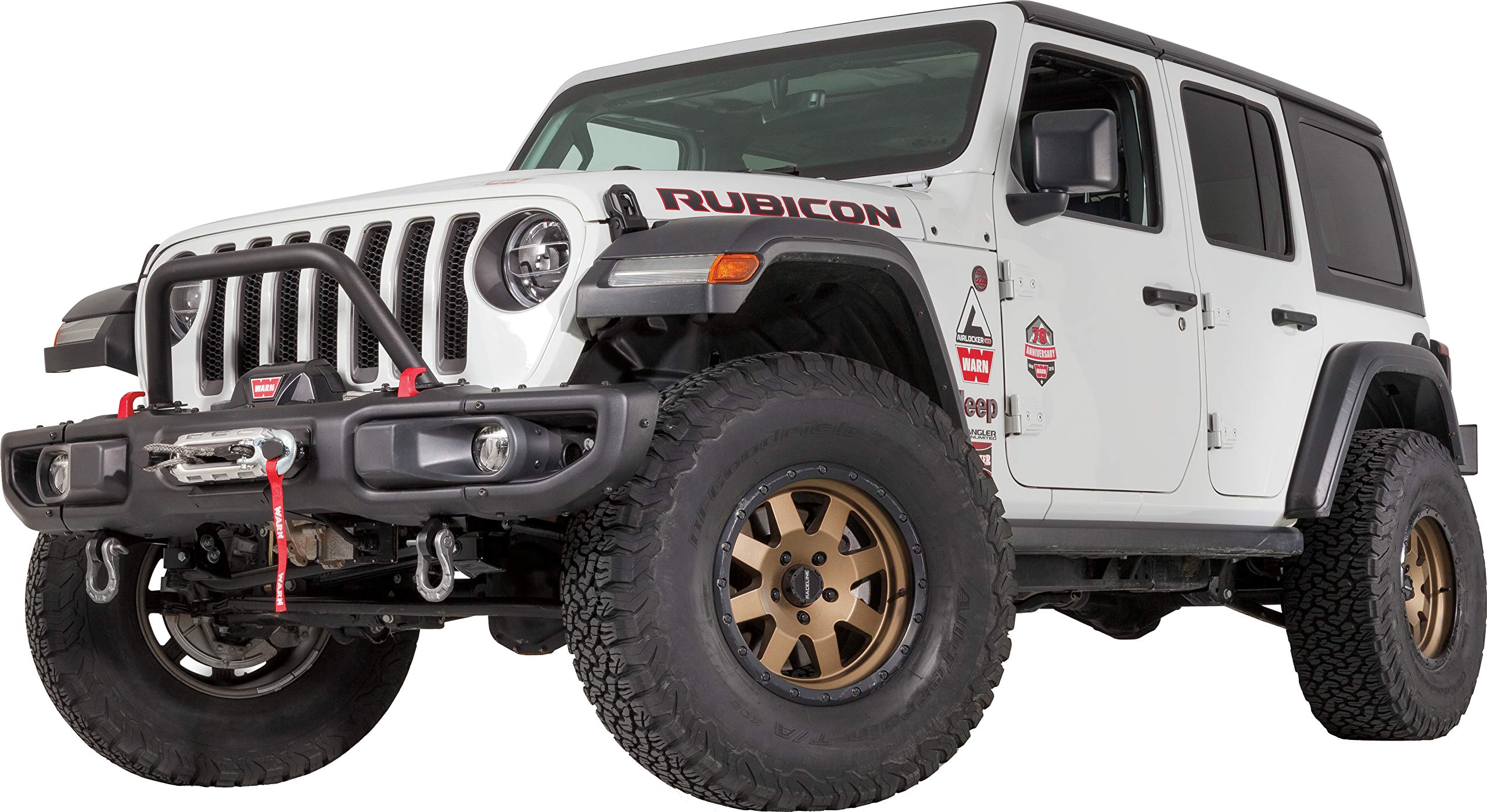 Warn 102350 Jeep Jl Oe Rubicon Front Bumper Grille Guard Tube, Mid-Height