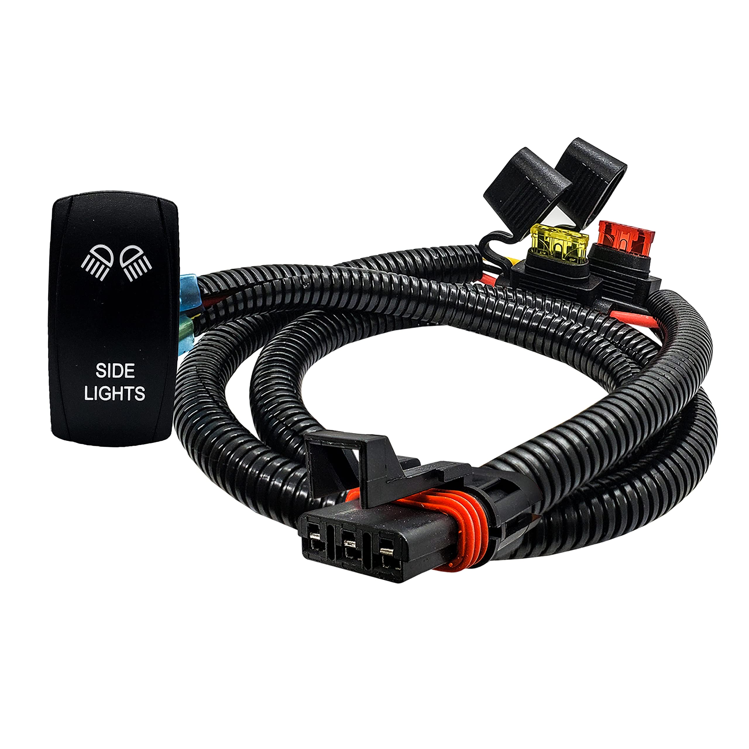OZ-USA Power Bus Bar Plug Wire Kit with On/Off Rocker Switch Compatible with Polaris Pulse Power Busbar RZR Pro Ranger Crew XP 2