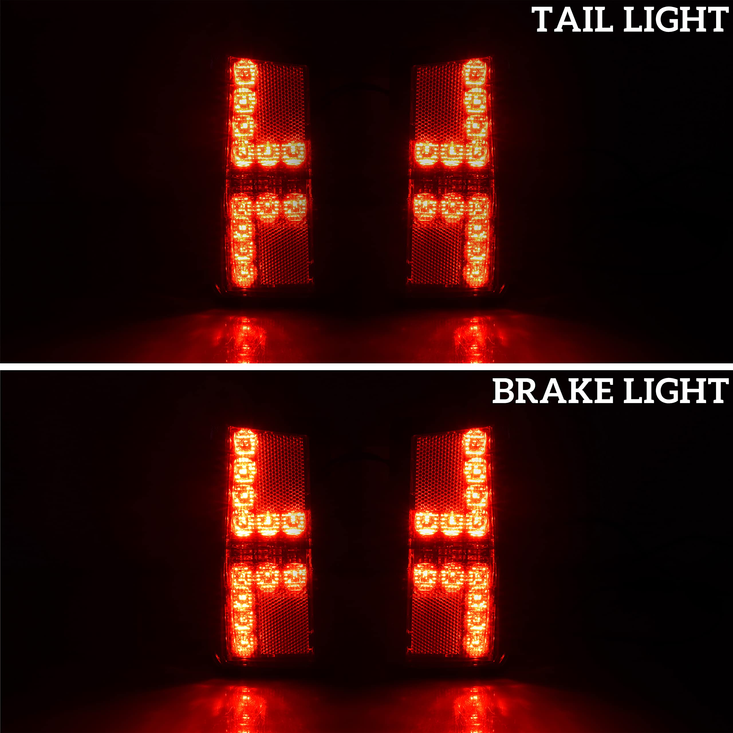 SAUTVS Ranger XP 1000 Taillights 18-24, Smoked Black LED Tail Lights Rear Brake Stop Lights for Polaris Ranger XP 1000/ Crew XP