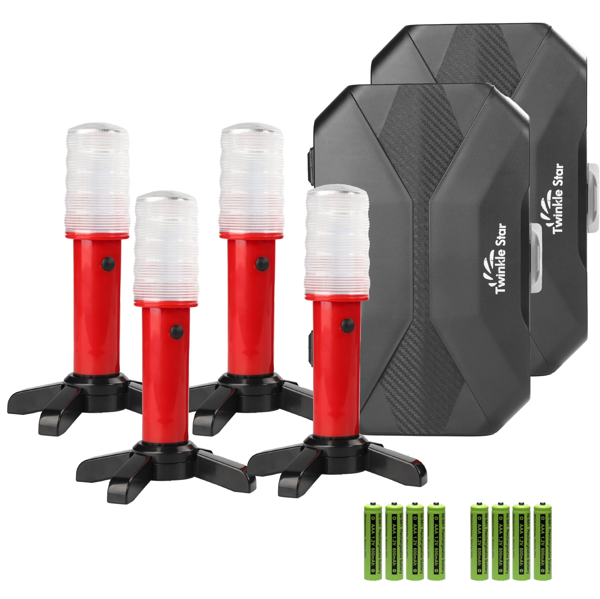 Twinkle Star Emergency Roadside Flares Kit Led Safety Strobe Road Warning Light Highway Beacon Alert Flare With Magnetic Base, D