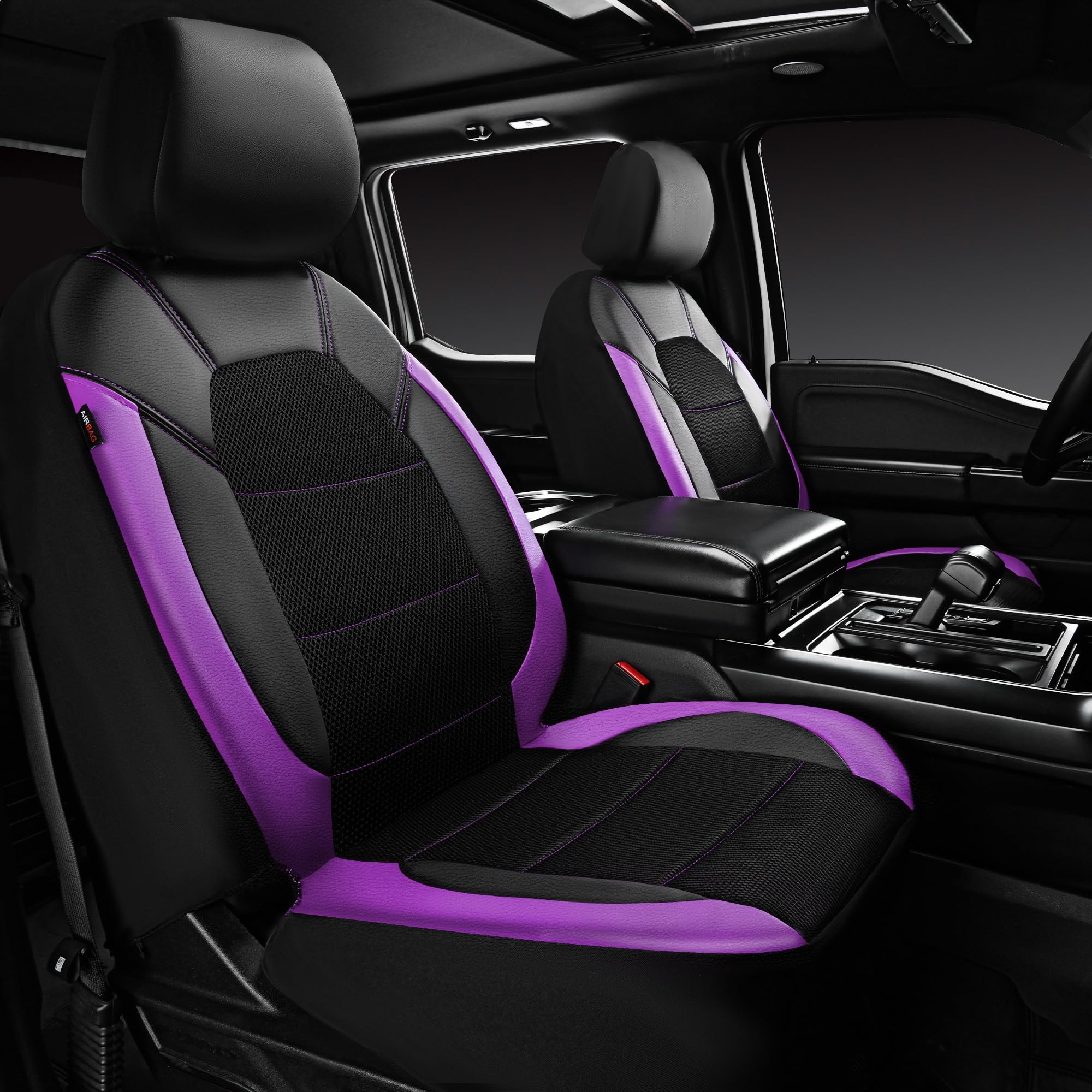 Car Pass Leather Seat Covers, Breathable Universal Car Seat Cover Full Set For Cute Women Girly,Super 5Mm Composite Sponge Insid