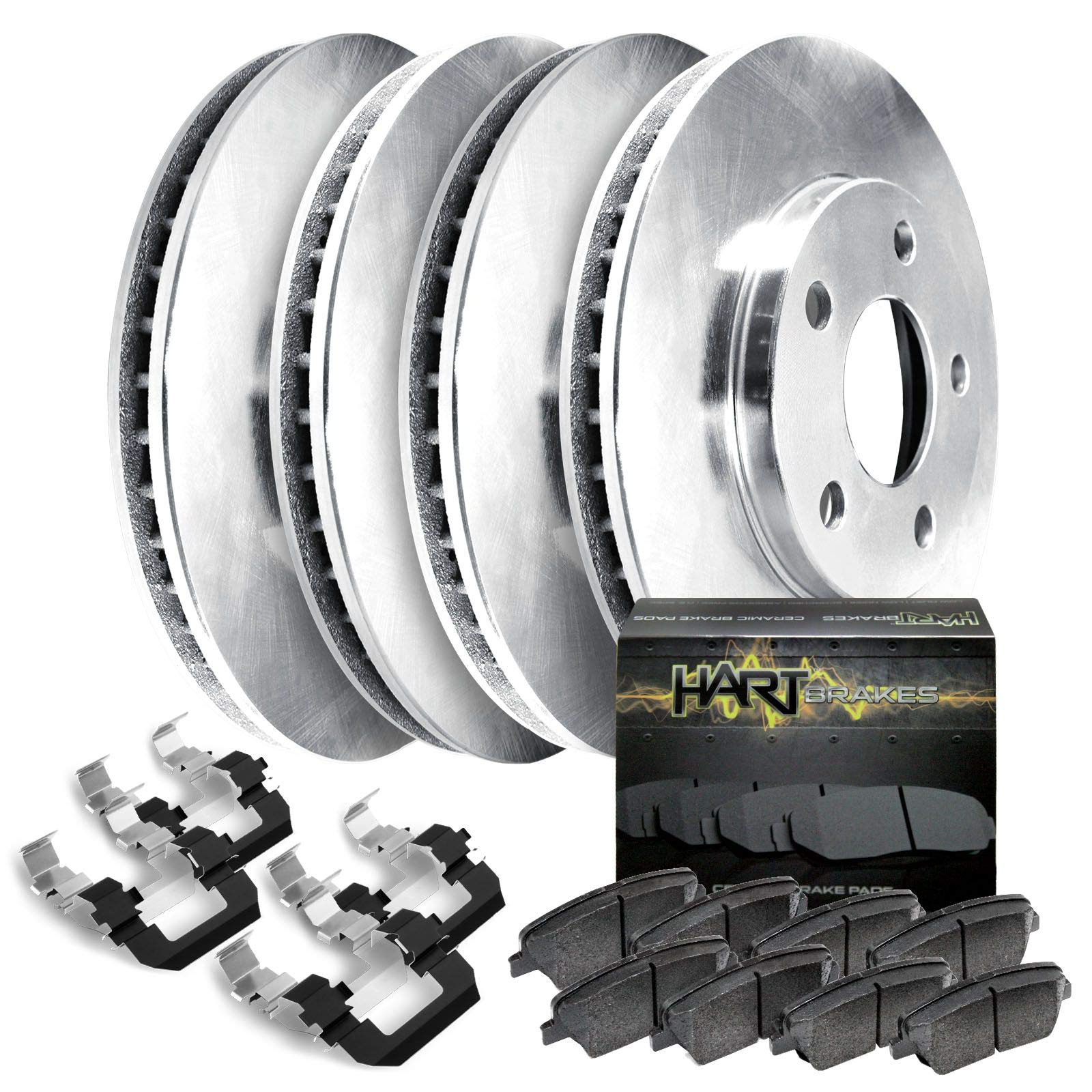 Hart Brakes Front Rear Brakes And Rotors Kit |Front Rear Brake Pads| Brake Rotors And Pads| Ceramic Brake Pads And Rotors - Rbbc