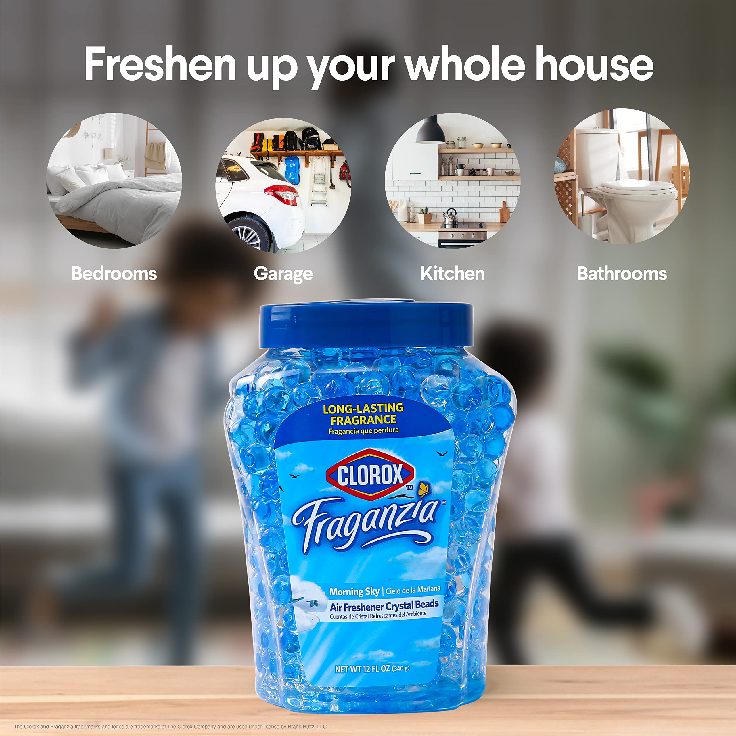 Clorox Fraganzia Crystal Beads Air Freshener Value Pack | Long-Lasting Air Freshener Beads | Gel Beads Air Freshener in Morning