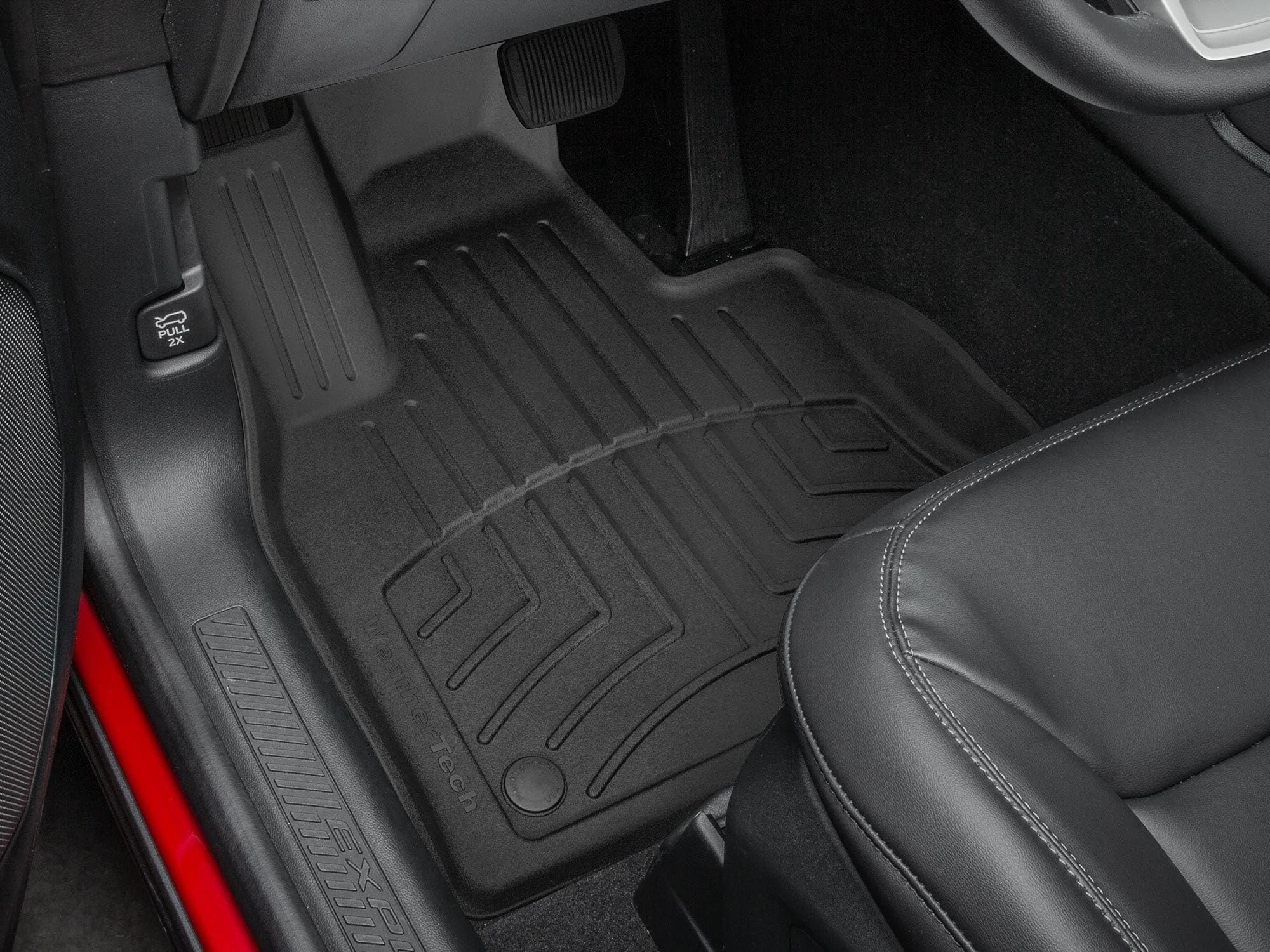 WeatherTech FloorLiner HP Custom Fit Floor Mats for Ford Explorer Hybrid, Explorer ST, Explorer - 1st Row (4417161IM), Black